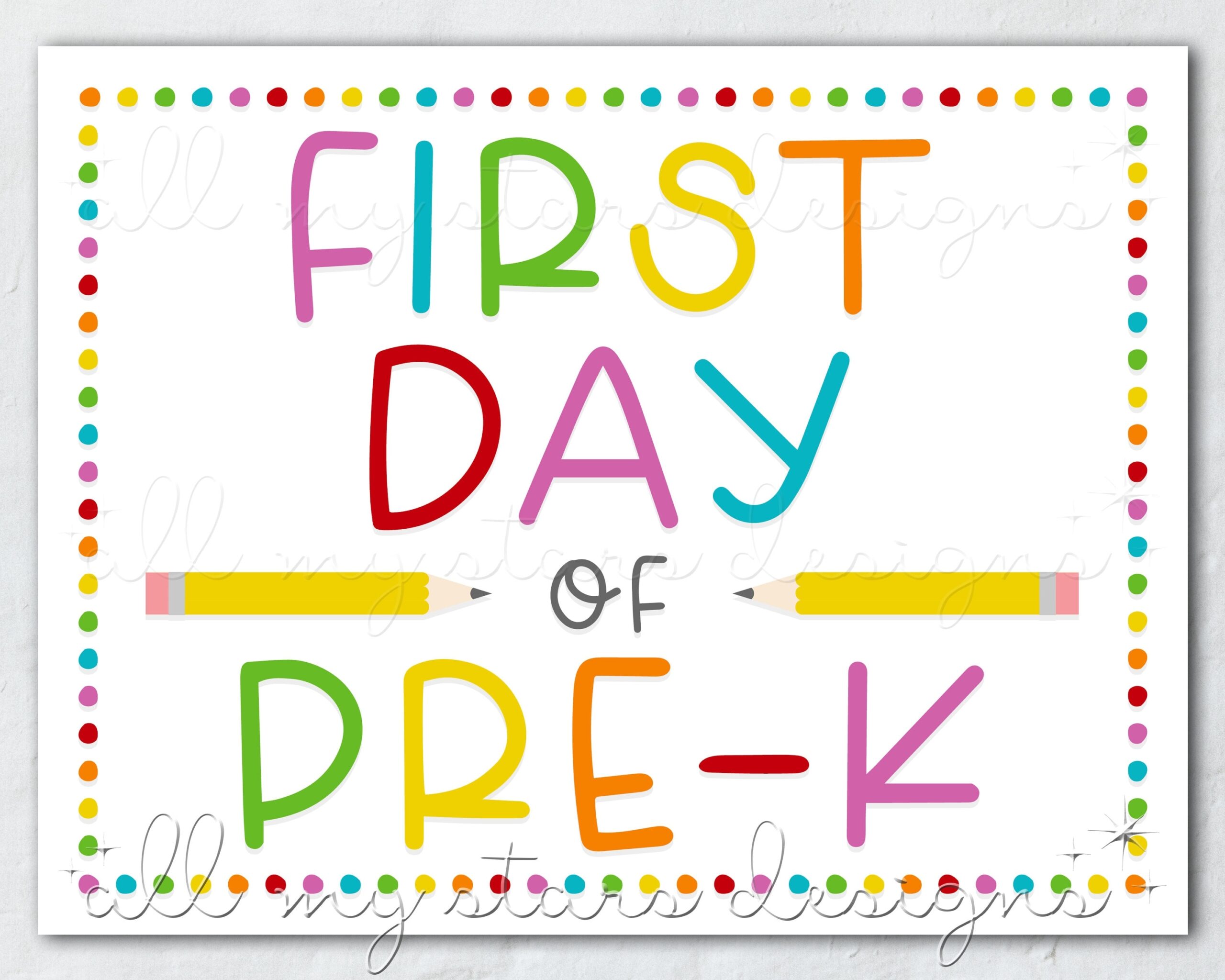 PRINTABLE First Day Of Pre k Sign Instant Download Colorful Back To School Photo Sign Rainbow Dots Cute Back To School Prop Etsy PRINTABLE First Day Of Pre k Sign Instant Download Colorful Back To School Photo Sign Rainbow Dots Cute Back To School Prop Etsy