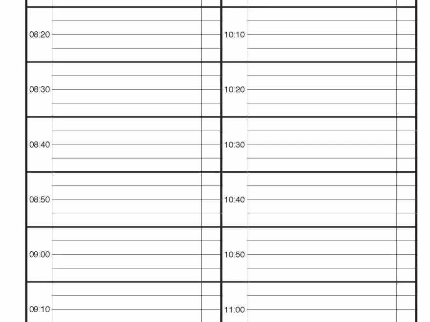 Printable Golf Tee Time Sheets Template Free Download