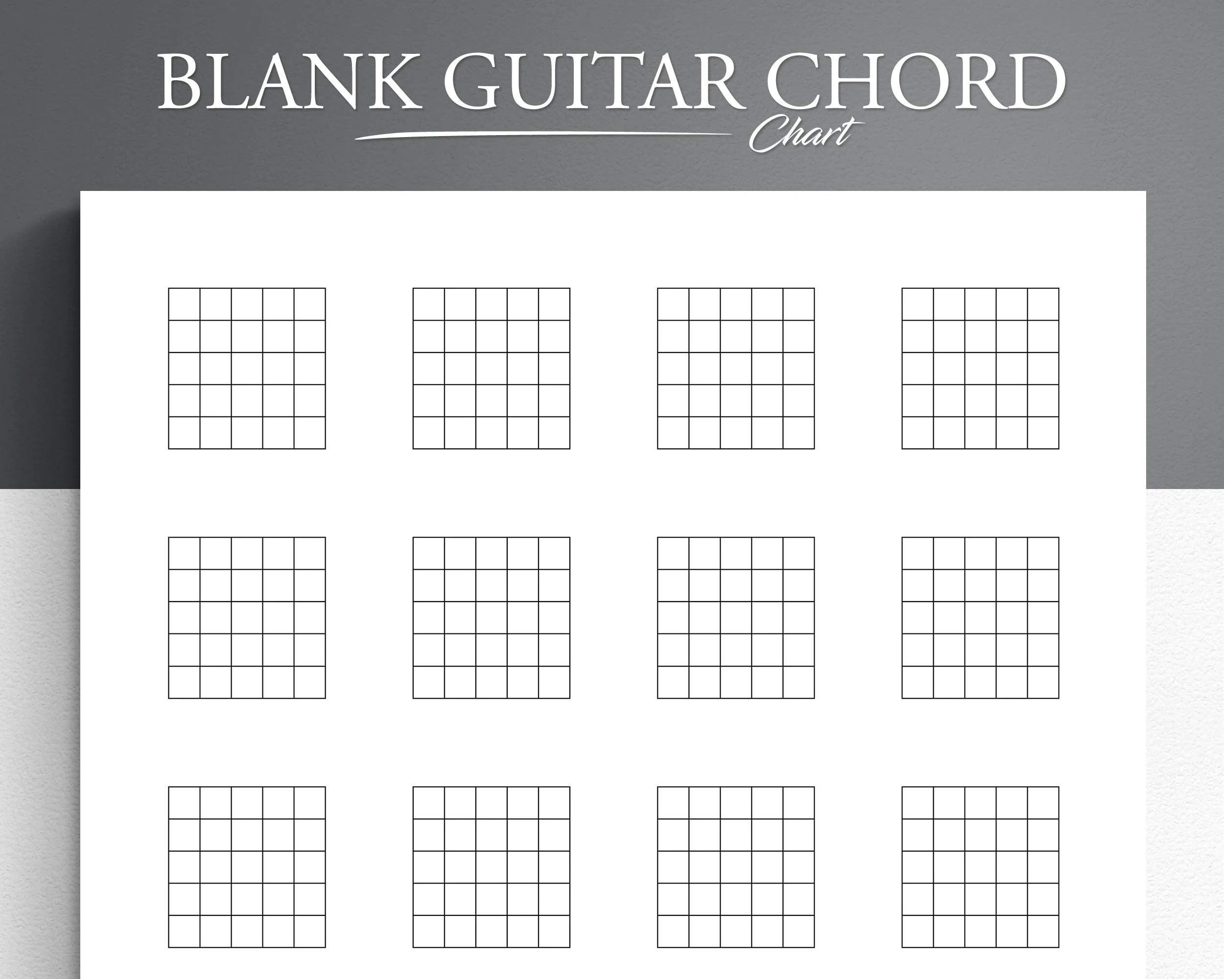 Guitar Chord Chart Blank Printable