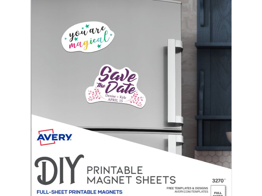 Printable Magnet Sheets 8 5 X 11 Matte White 3270 Avery Avery
