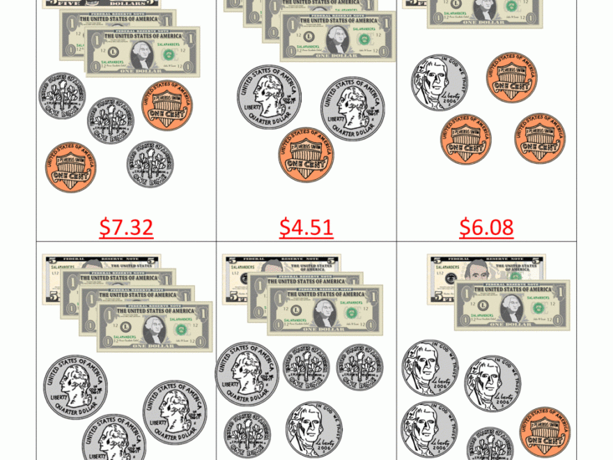 Printable Money Worksheets To 10