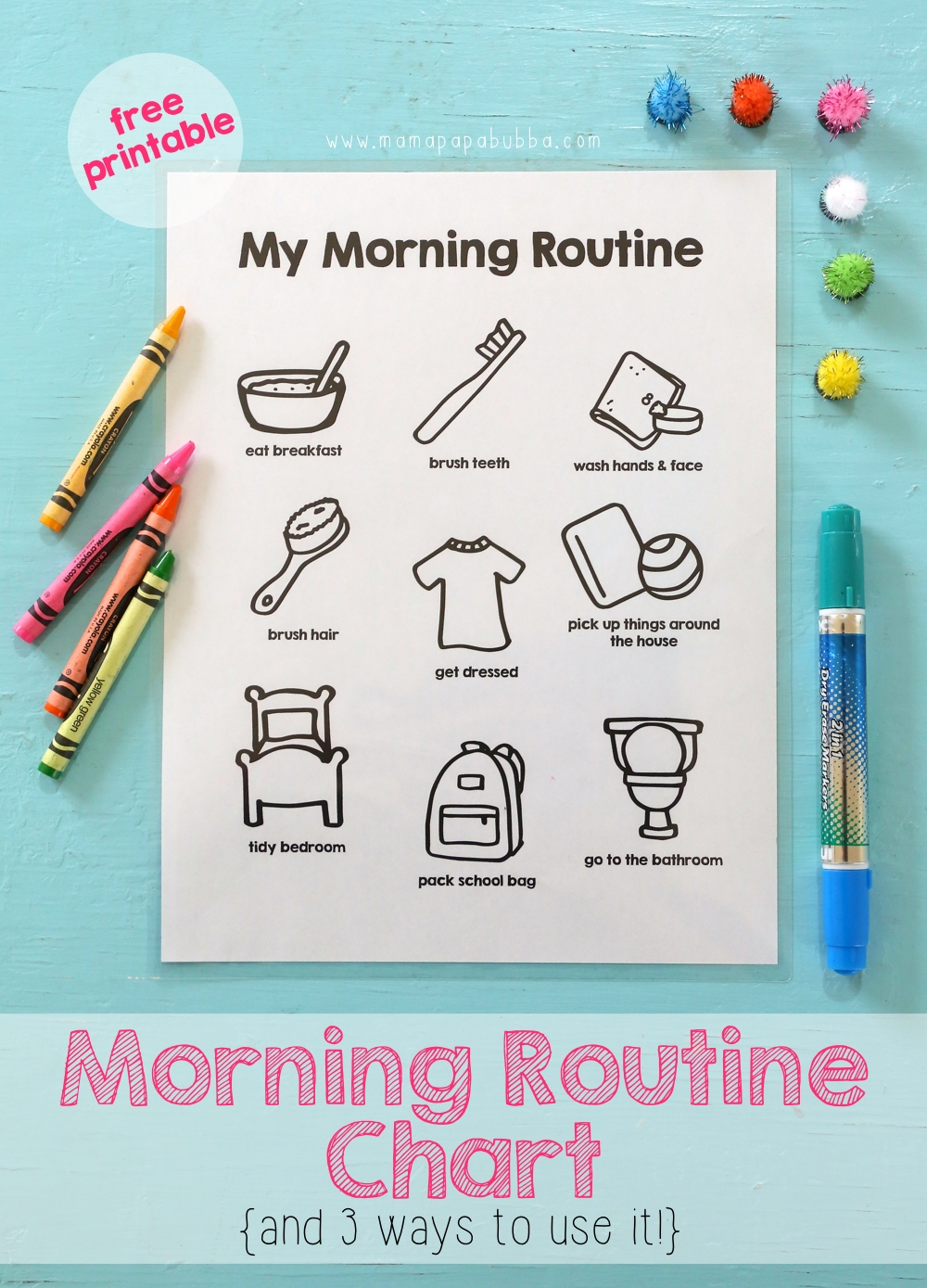 Free Printable Kids Morning Routine Chart
