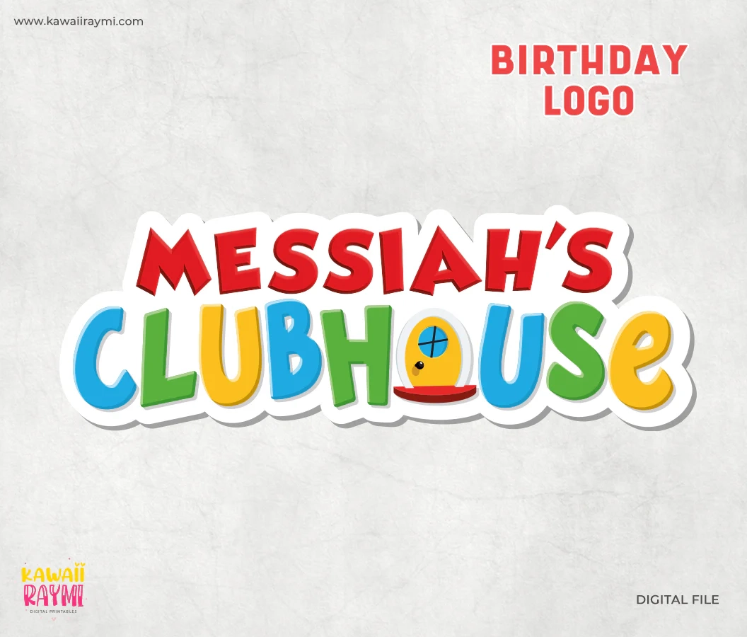 Printable MOUSE Clubhouse Birthday Logo Mickey Mouse Inspired Party S Kawaii Raymi Printable MOUSE Clubhouse Birthday Logo Mickey Mouse Inspired Party S Kawaii Raymi