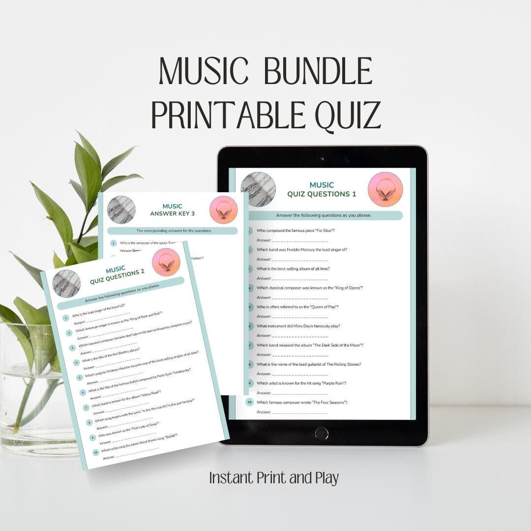 Printable Cryptic Music Quiz