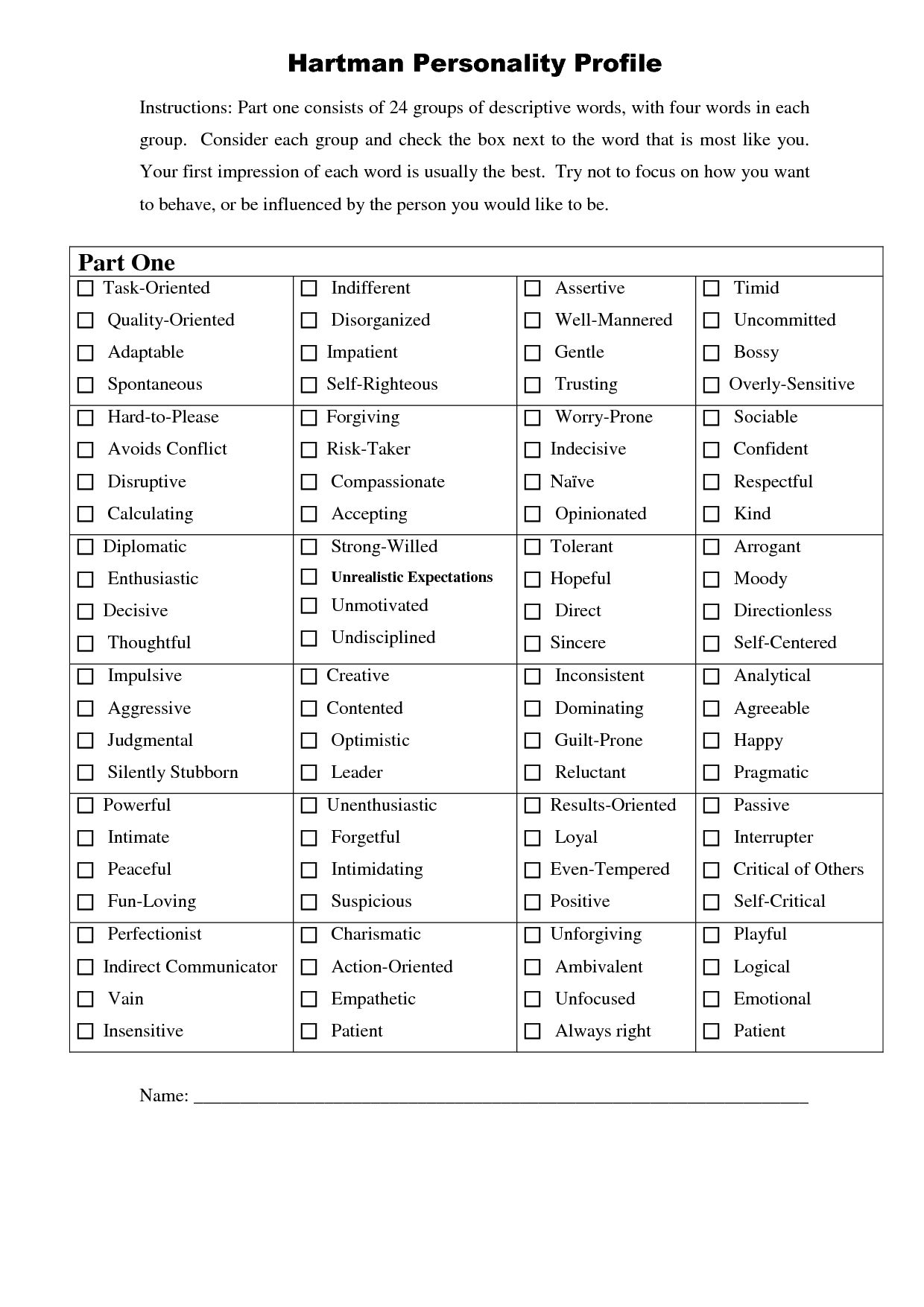 Printable Personality Quiz For Kids
