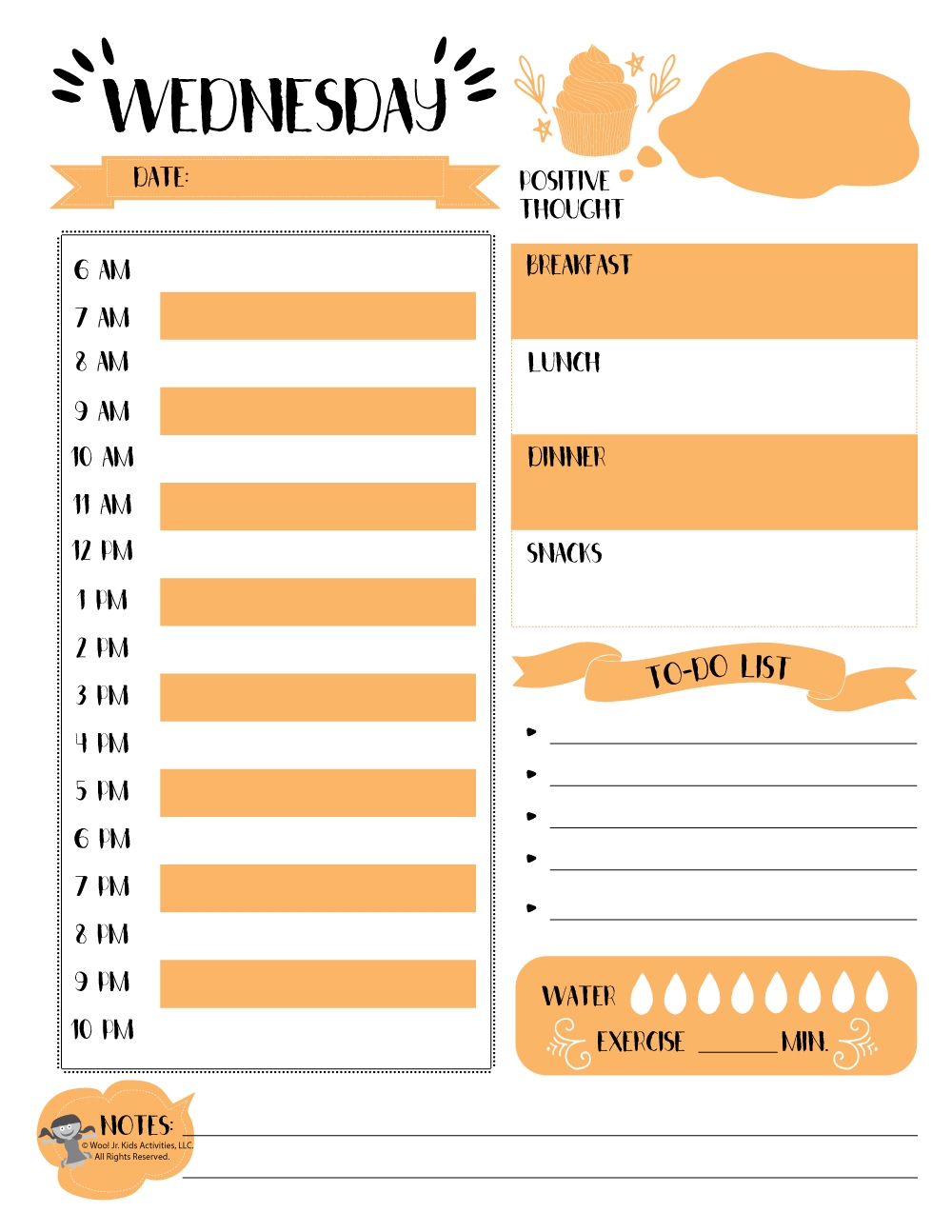 Printable Planner Pages Daily Weekly Monthly Layouts Woo Jr Kids Activities Children s Publishing