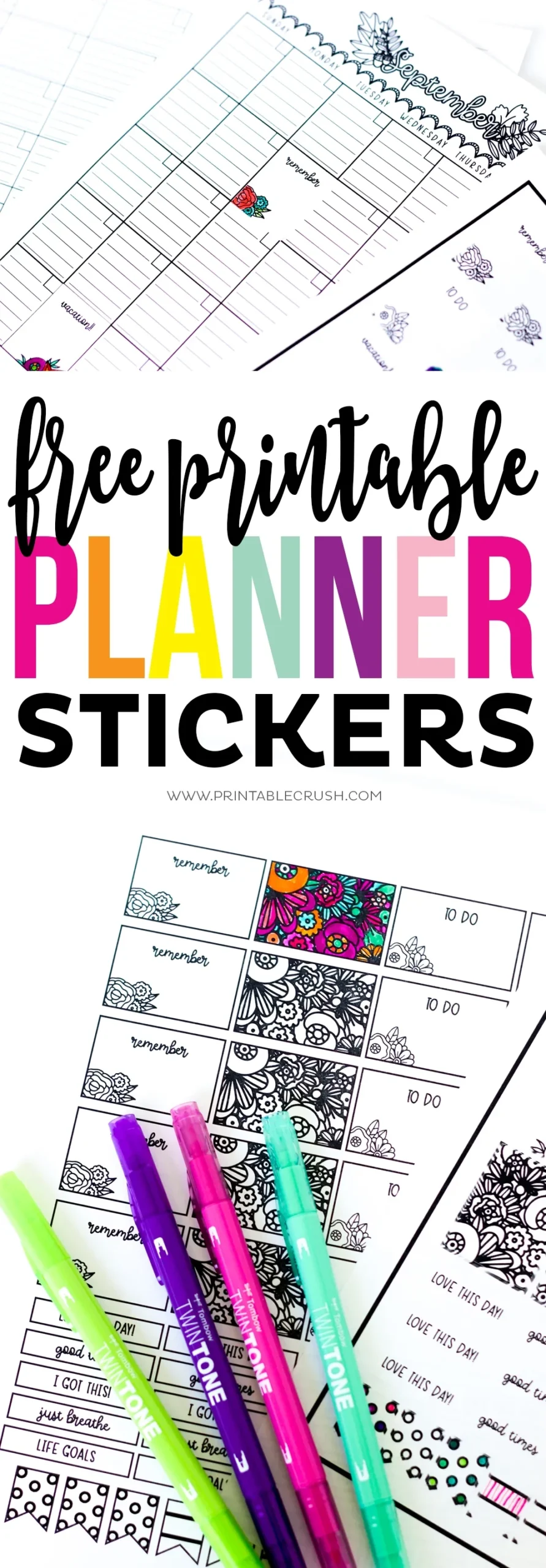 Printable Planner Stickers Using Cricut Print Cut Feature