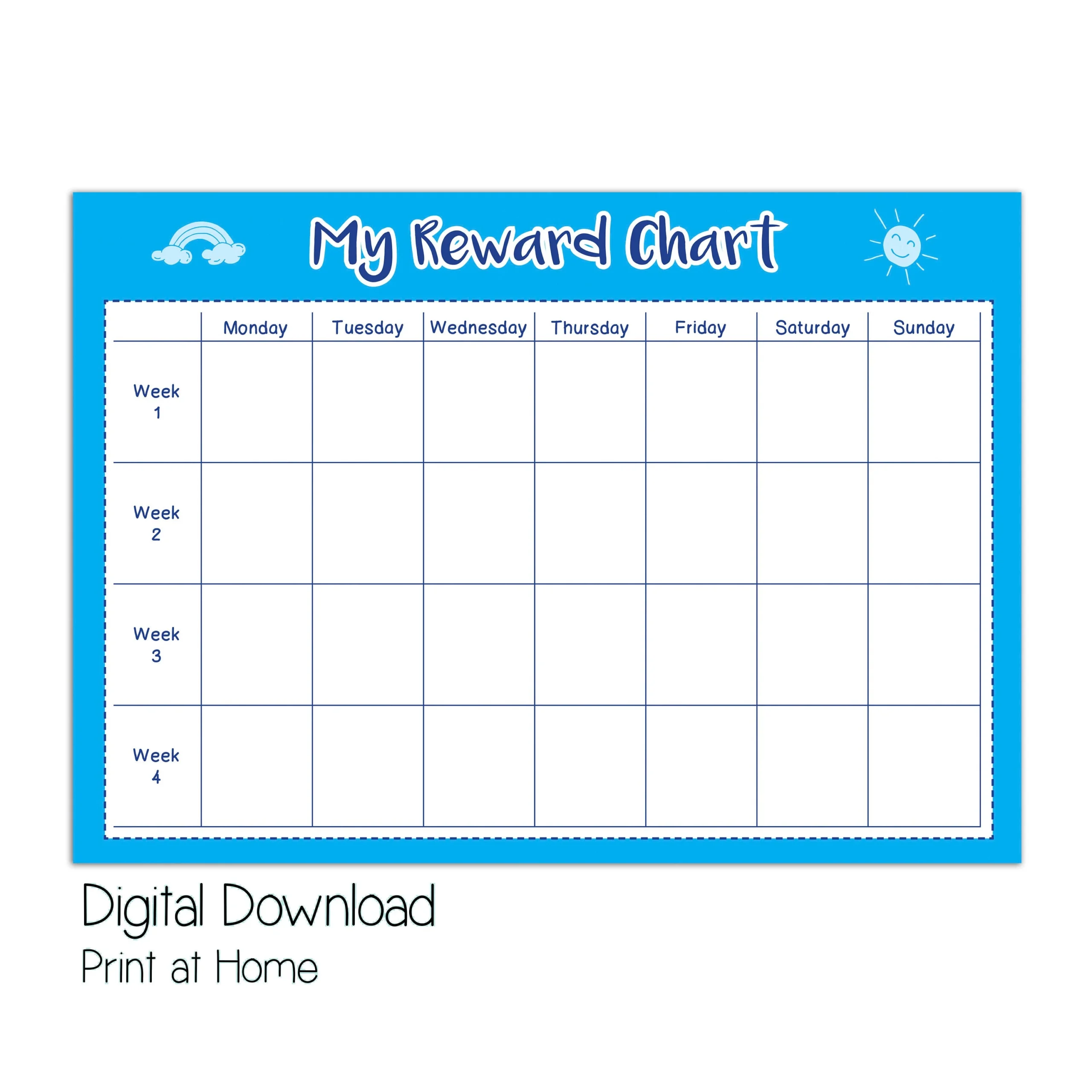 Printable Reward Chart For Kids