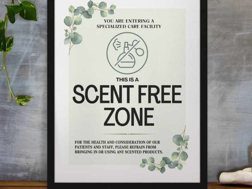 PRINTABLE Scent Free Zone SIGN Fragrance Free Health Care Facility Hospice Long Term No Perfume Sign Nursing Home Scent Free Workplace Etsy