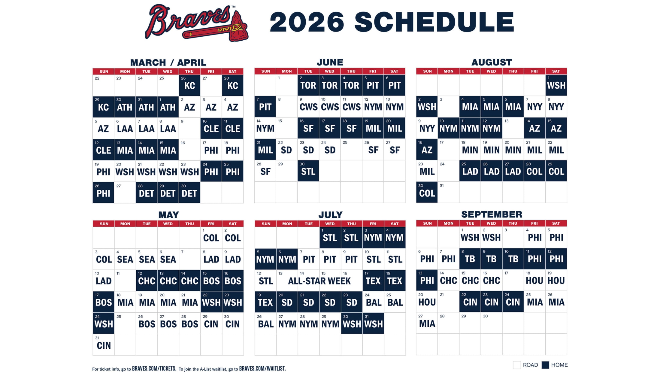 Printable Schedule Atlanta Braves Printable Schedule Atlanta Braves