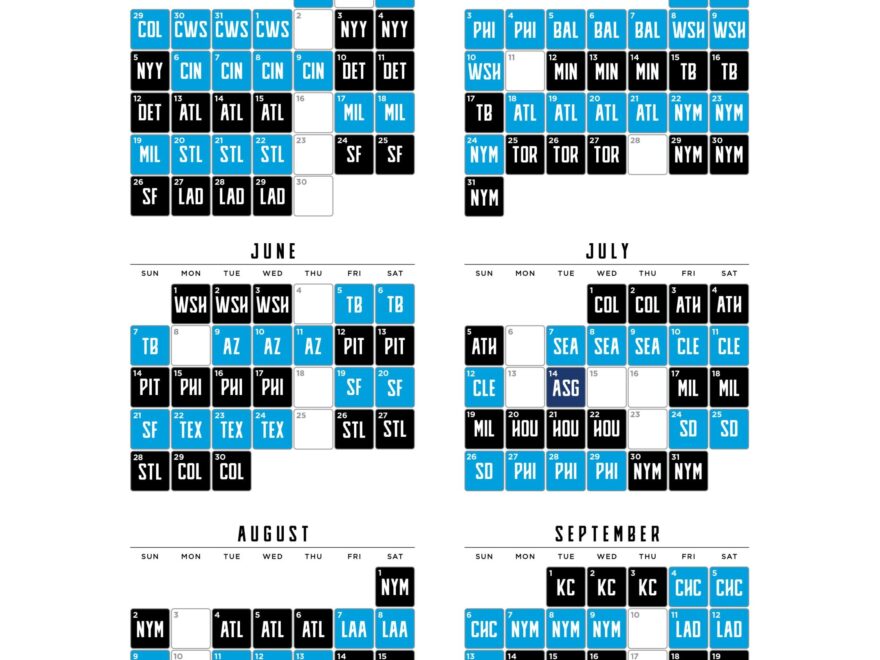 Printable Schedule Miami Marlins
