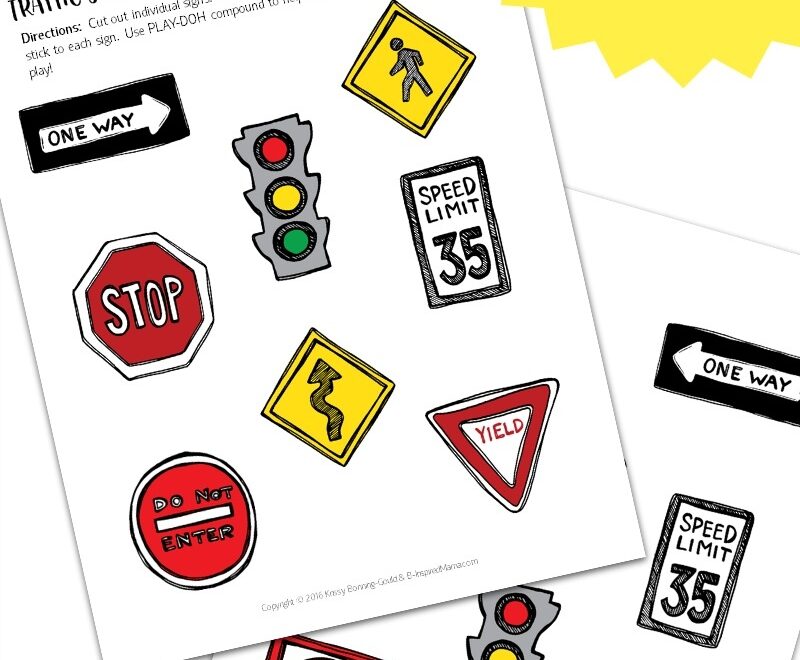 Printable Traffic Signs For PLAY DOH Towns Play And Learning