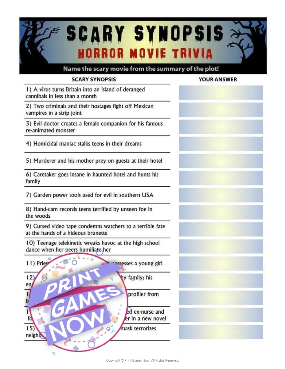 Printable Trivia For Seniors Elevate Well being With Fun Games