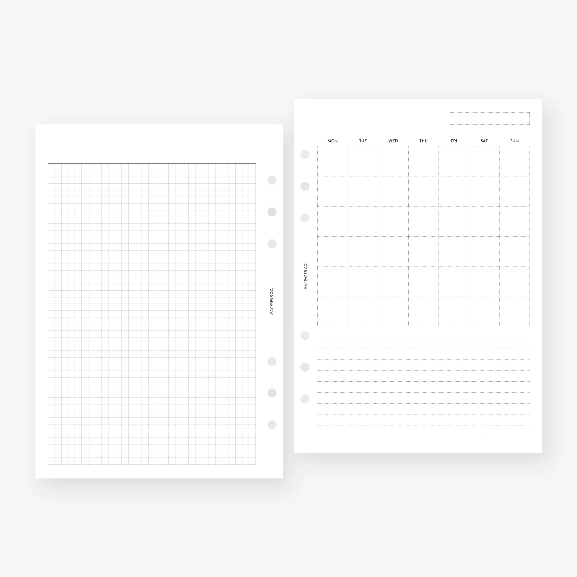 PRINTABLE Undated Monthly Monthly NO 02 Month On One Page MAY PAPER CO 