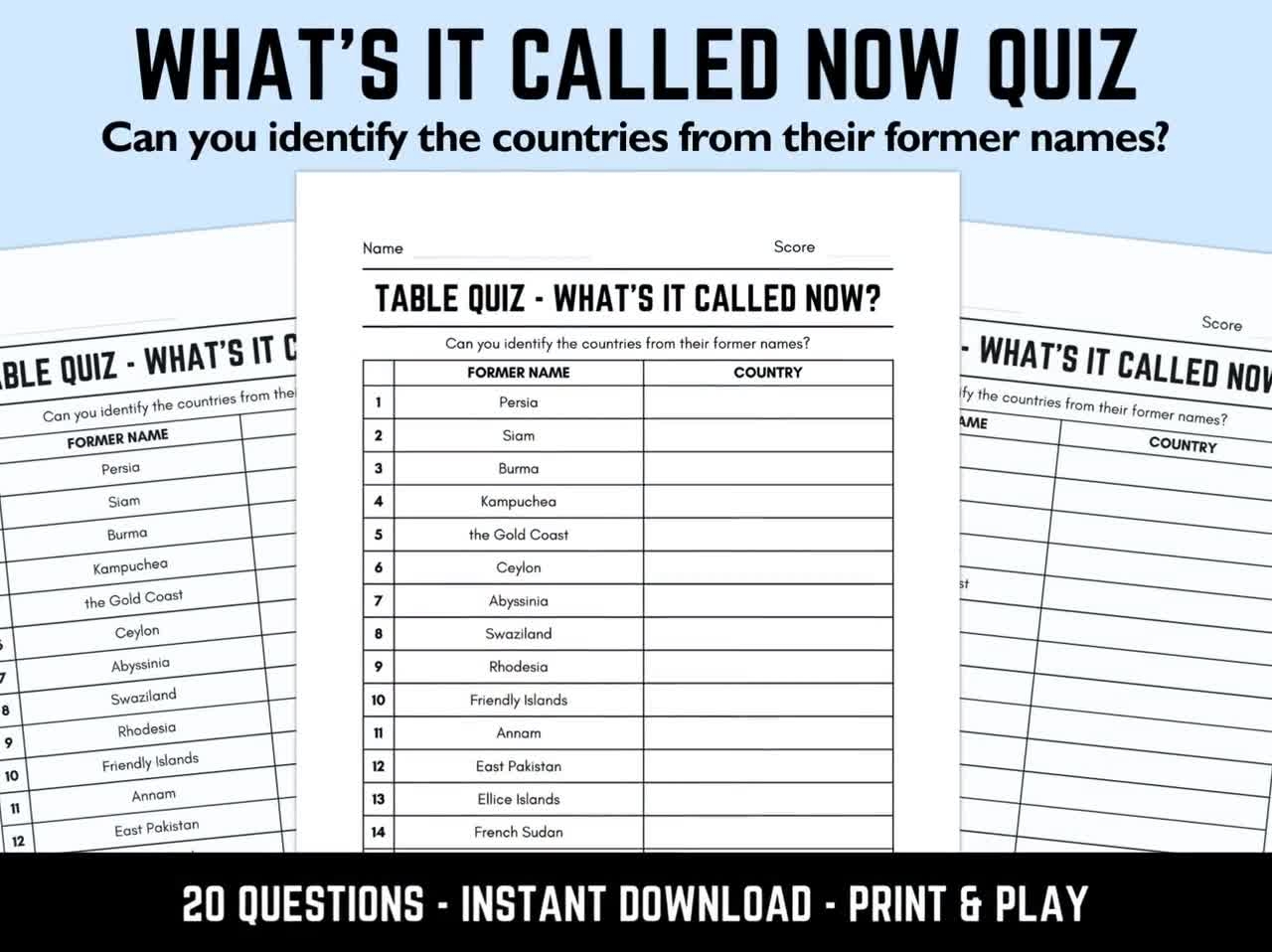 Fun Printable Quizzes About Purpose