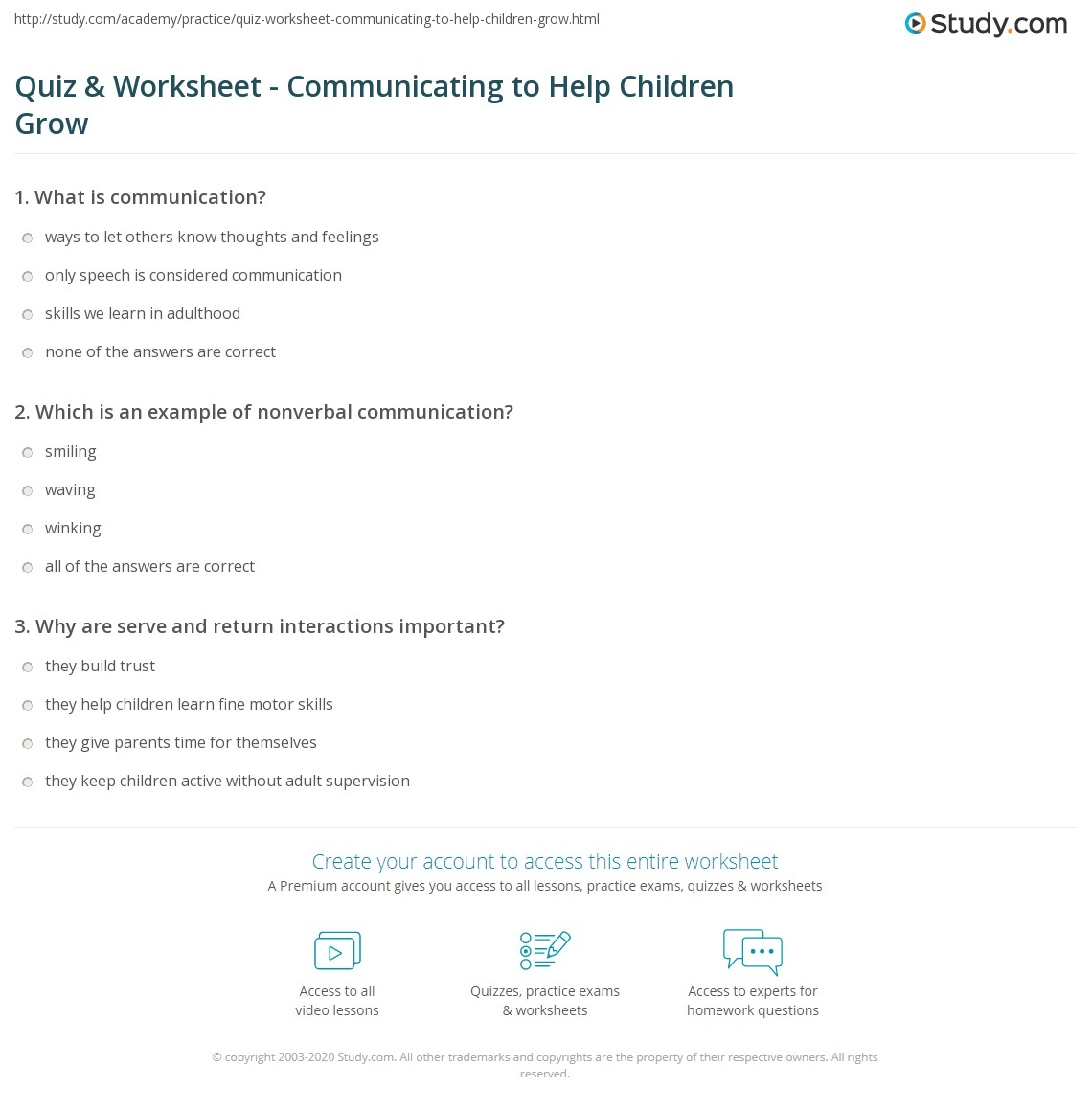 Interpersonal Skills Quiz Printable