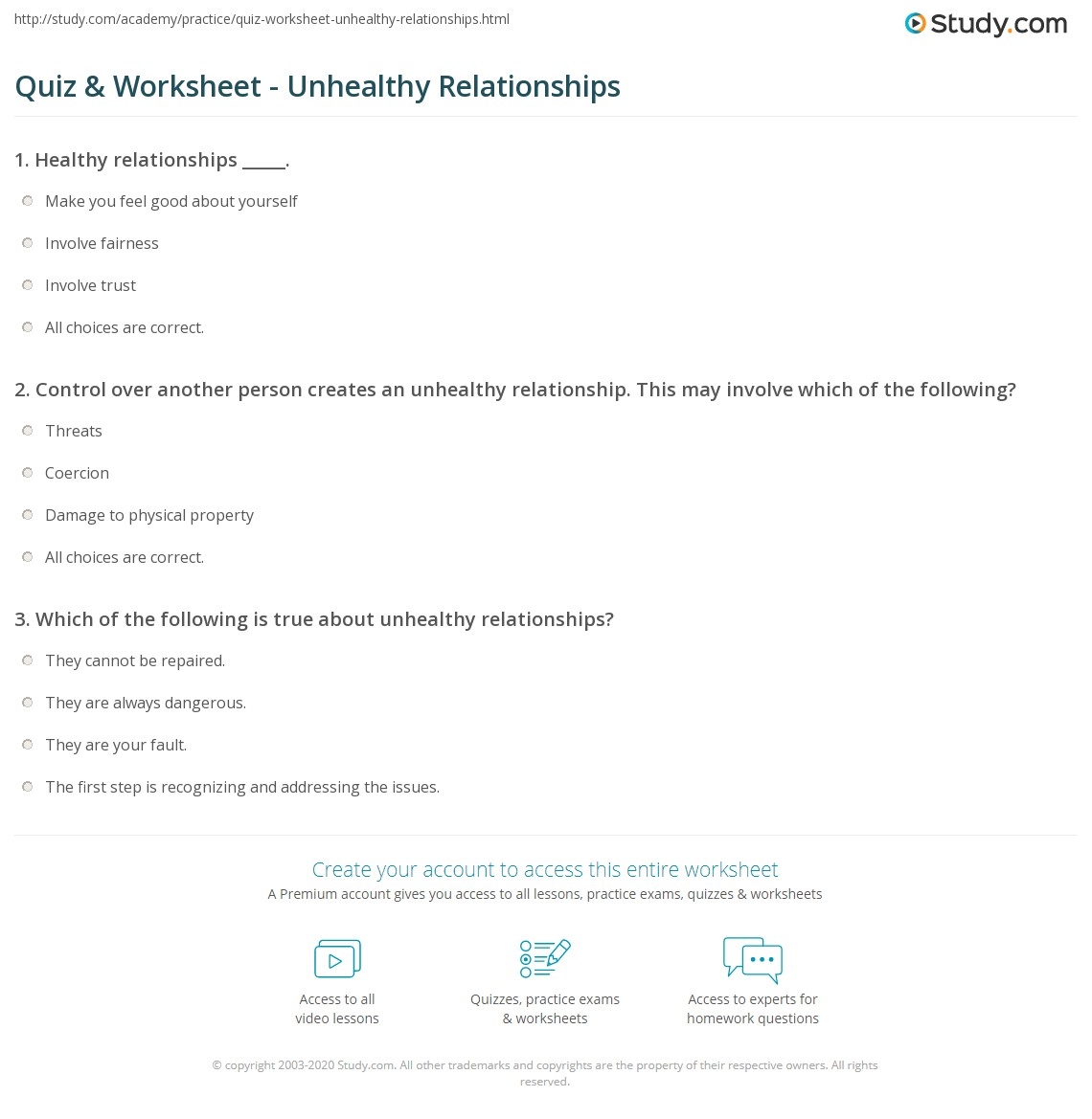 Healthy Vs Unhealthy Relationships Quiz Printable Healthy Vs Unhealthy Relationships Quiz Printable