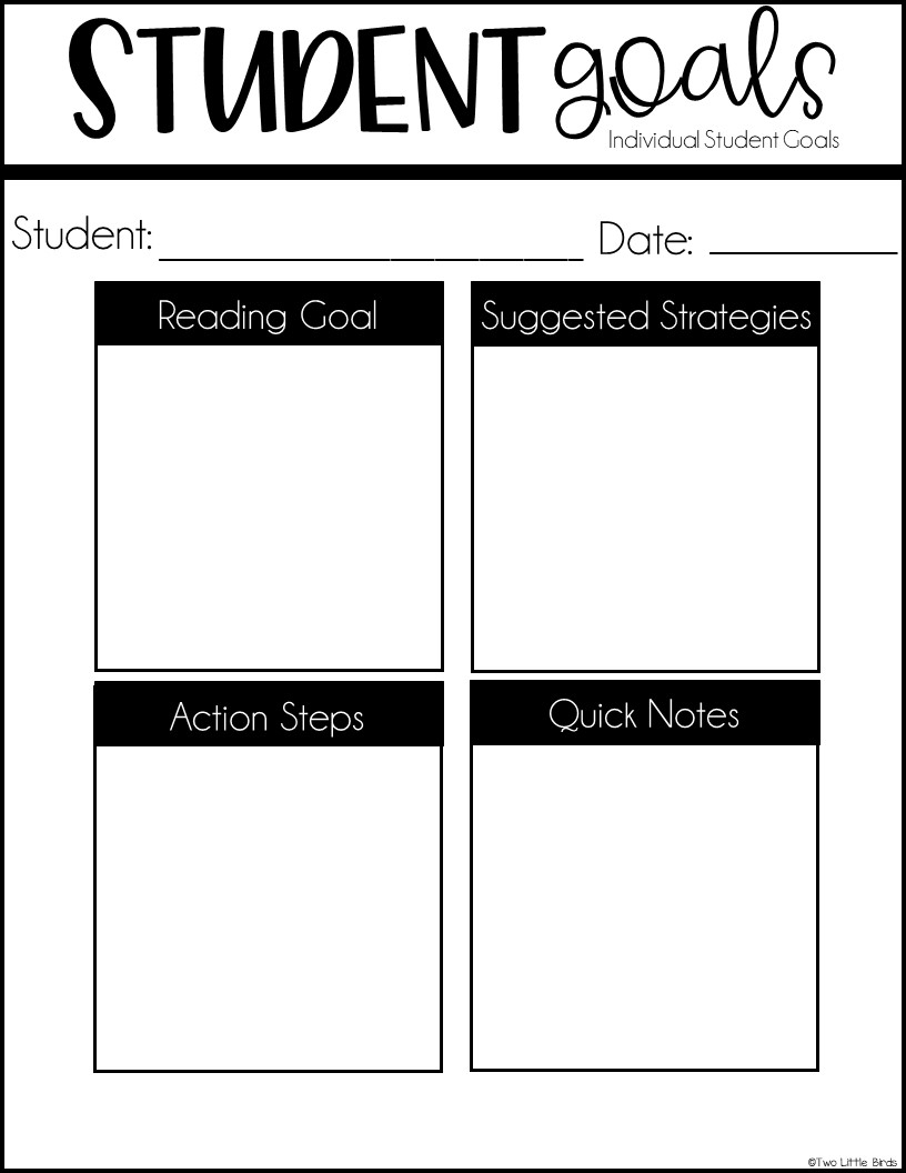 Printable Reading Conference Sheets