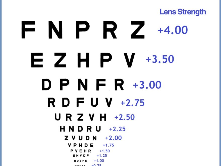 Reading Glasses Strength Online Test Chart Free Quick