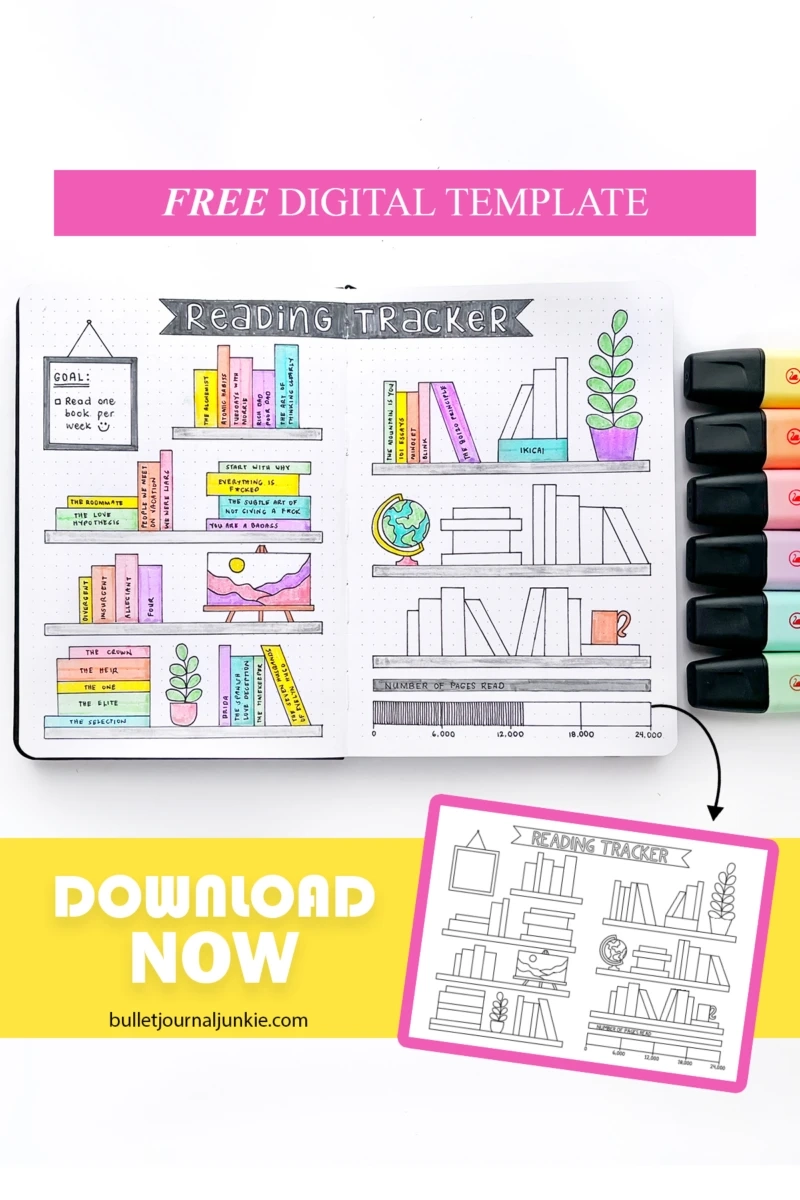 Reading Tracker Template Free Bullet Journal Layout Printable Bullet Journal Junkie