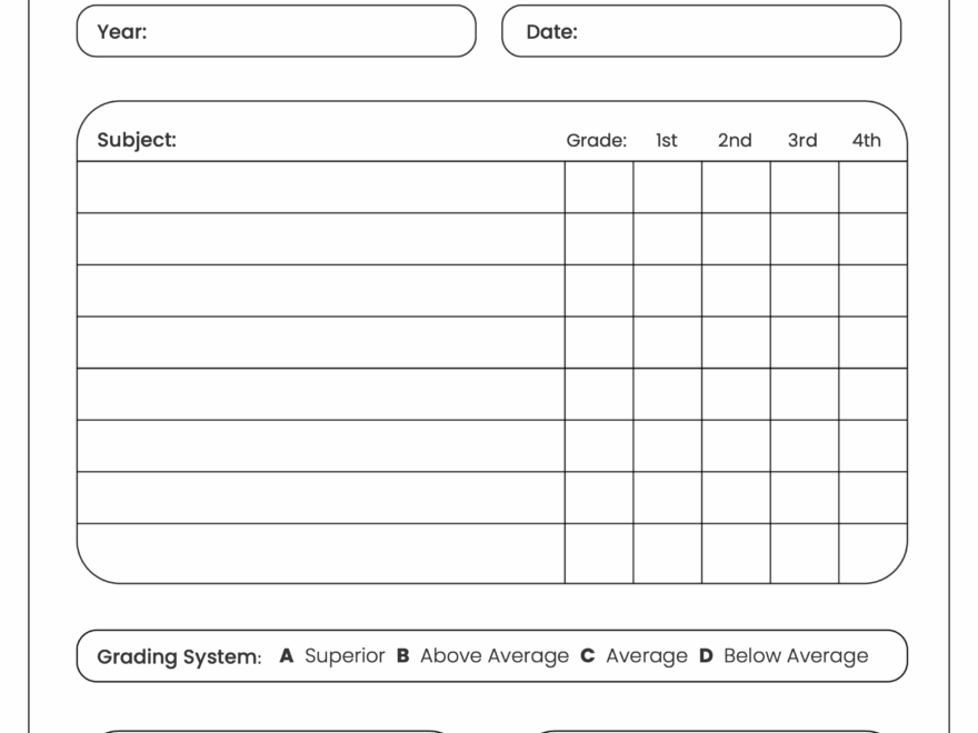 Report Card Template For Teachers Perfect For Grades 1st 2nd 3rd 4th 5th K Pre K Other Classroom Resources Kami Library