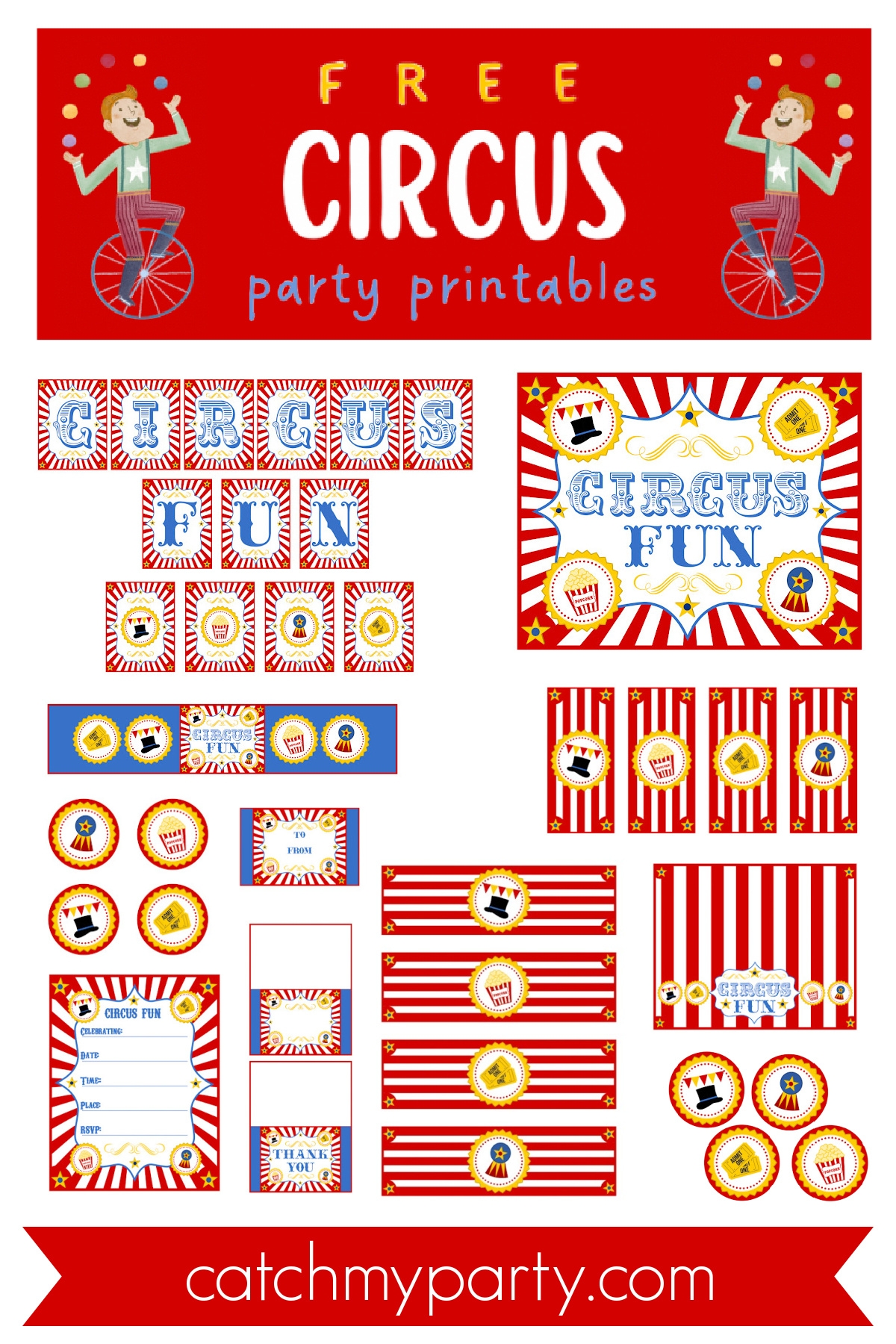 Carnival Party Signs Printable Free