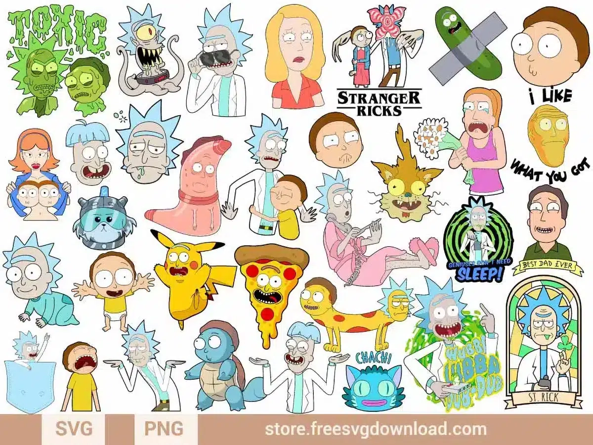 Rick And Morty SVG Bundle 2 Store Free SVG Download