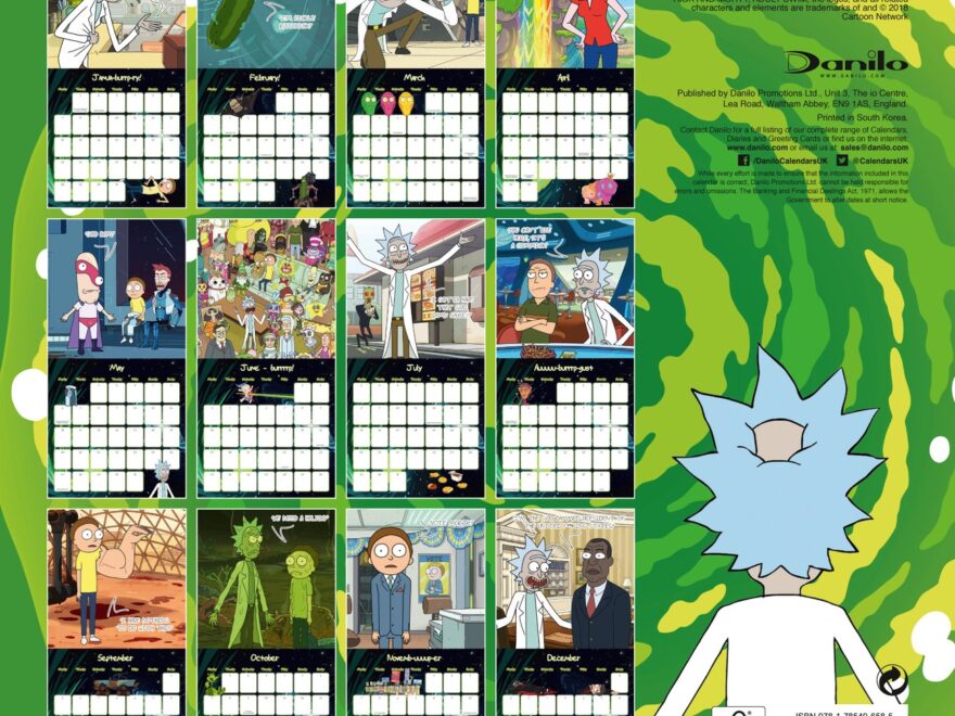 Rick And Morty Wall Calendars 2019 Buy At Europosters