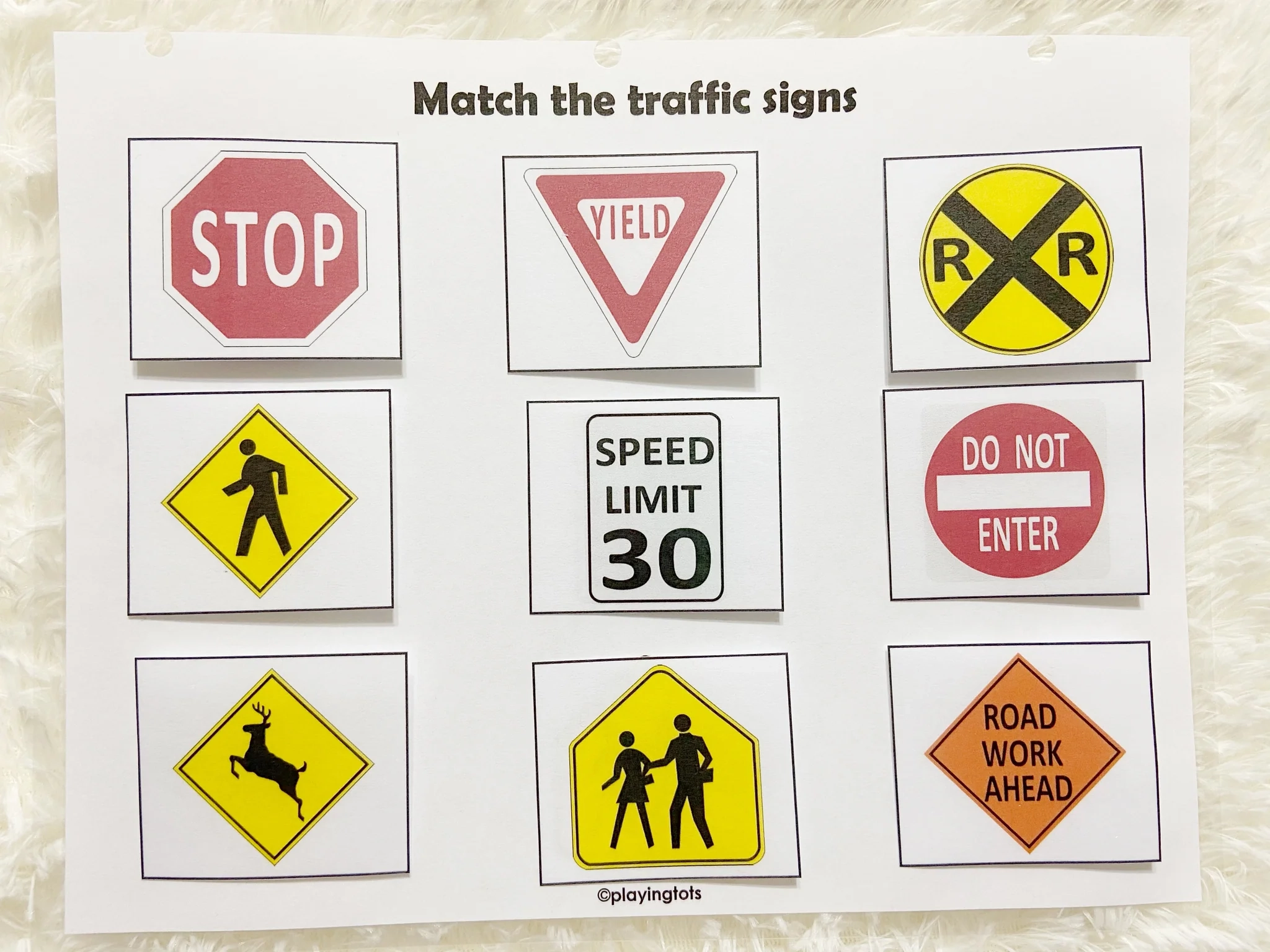Printable Road Safety Road Signs