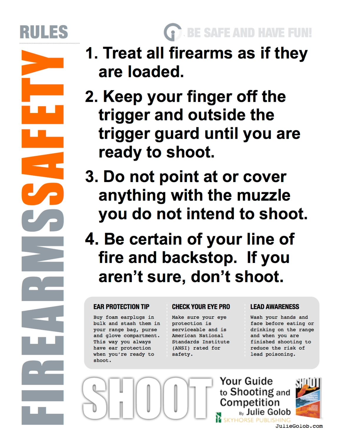 Firearm Safety Printable Sign