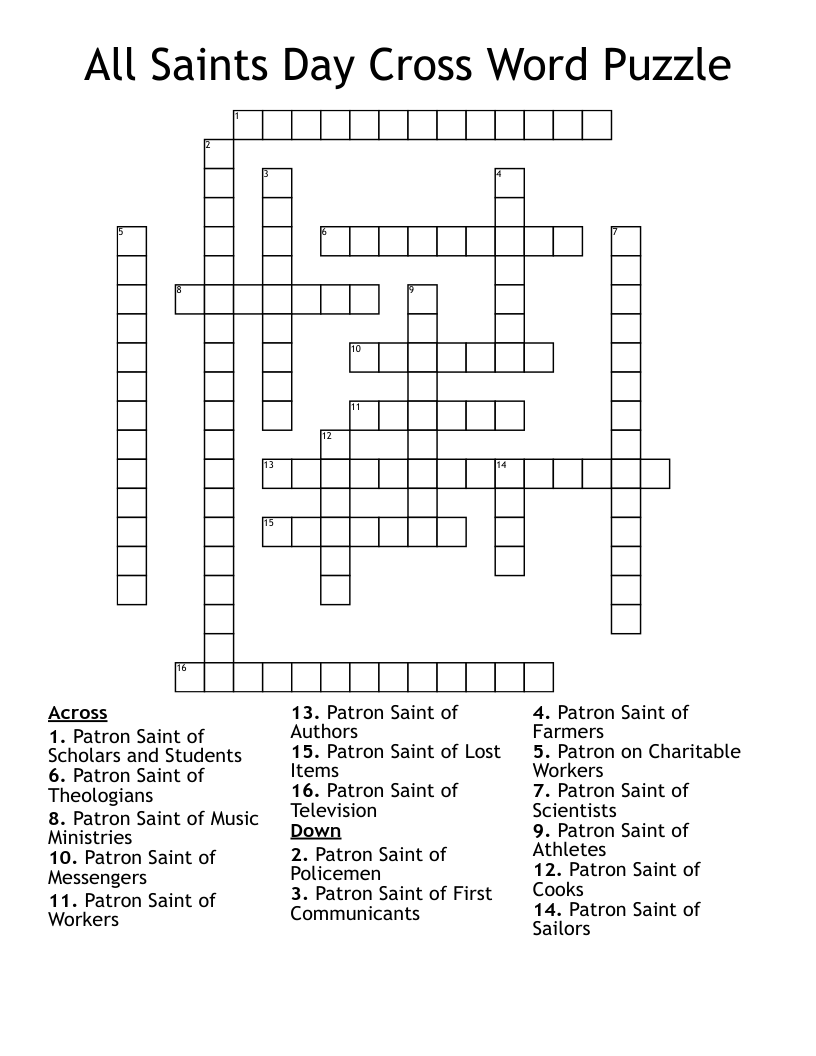 Patron Saint Printable Quiz