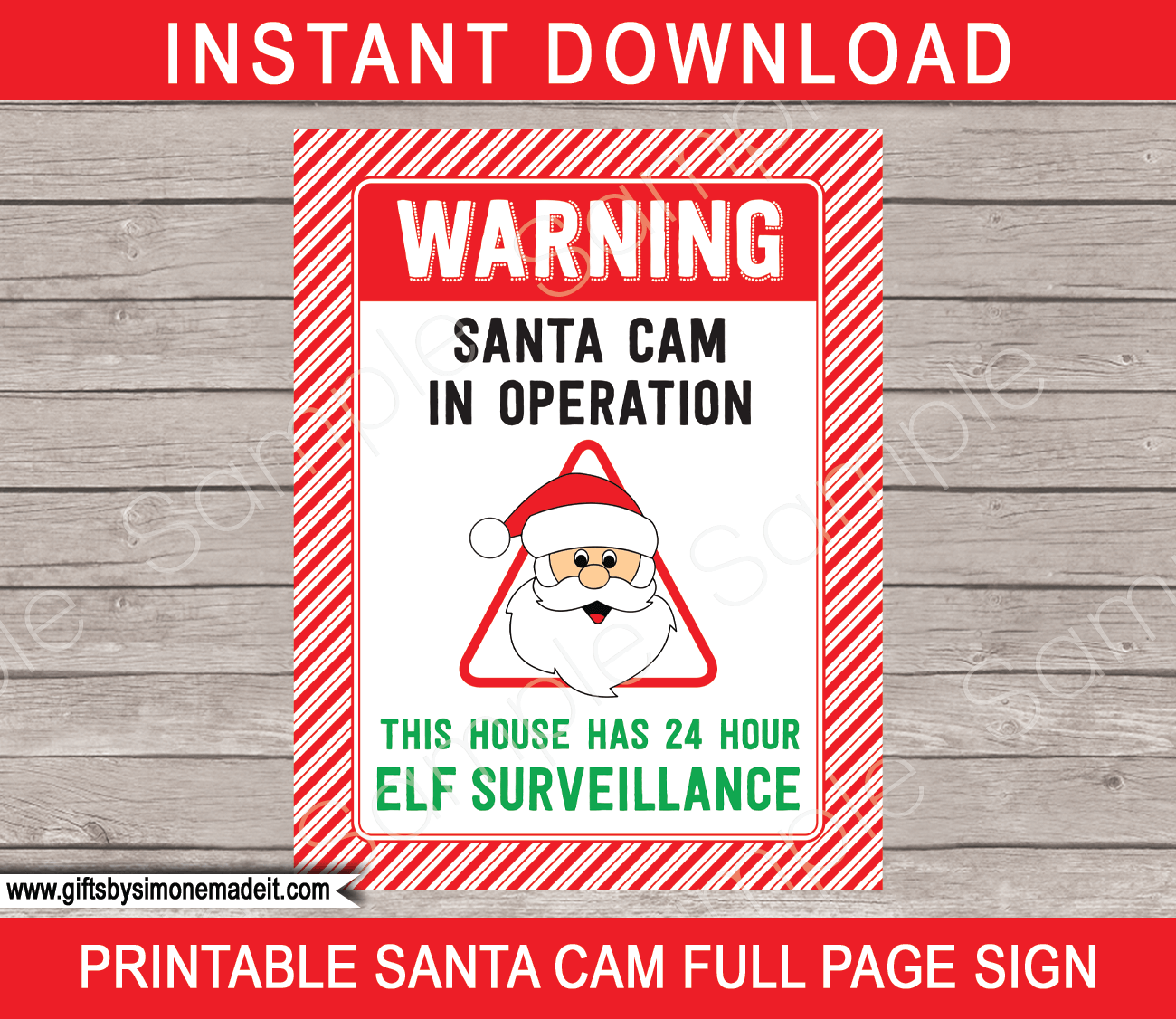 Free Closed Santa Christmas Signs Printable