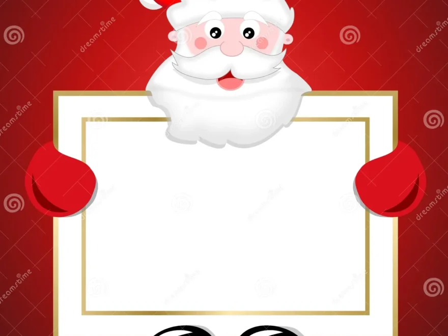 Santa Claus Holding Blank Banner Christmas Sign Stock Illustration Illustration Of Clothes Cute 21771875