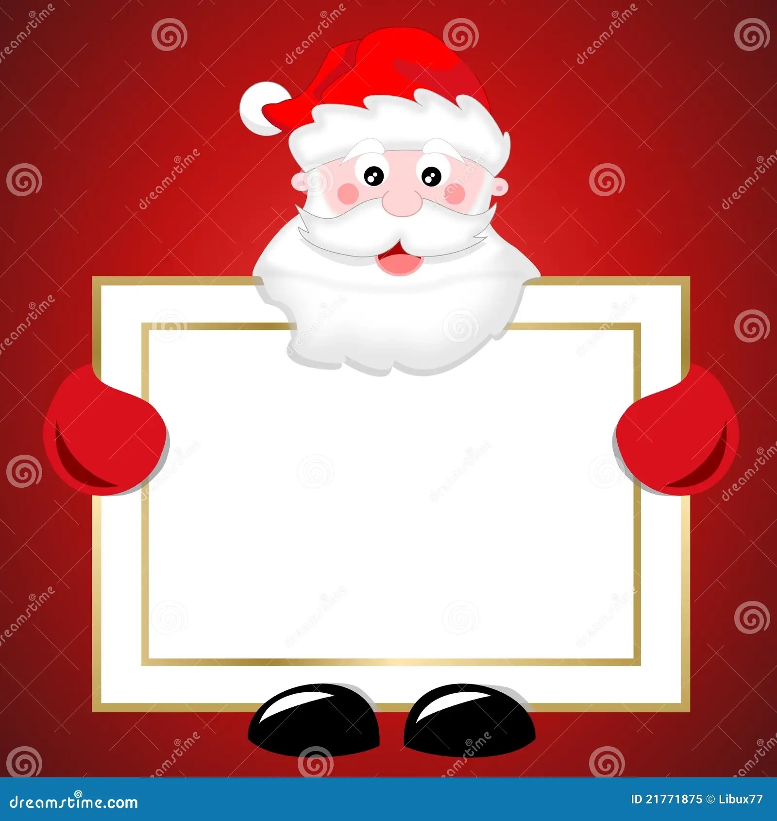 Santa Claus Holding Blank Banner Christmas Sign Stock Illustration Illustration Of Clothes Cute 21771875