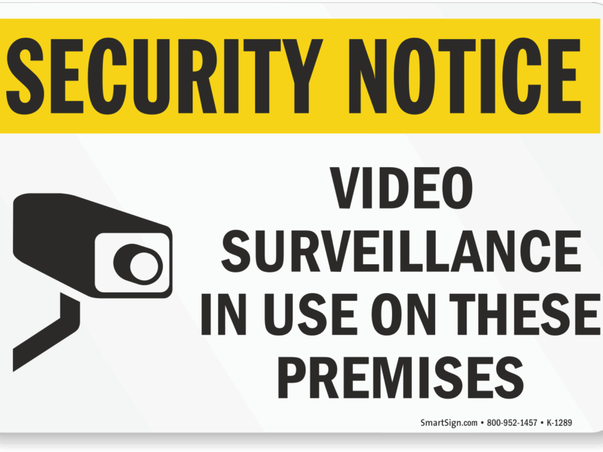 Security Notice Video Surveillance In Use On Premises Sign SKU K 1289