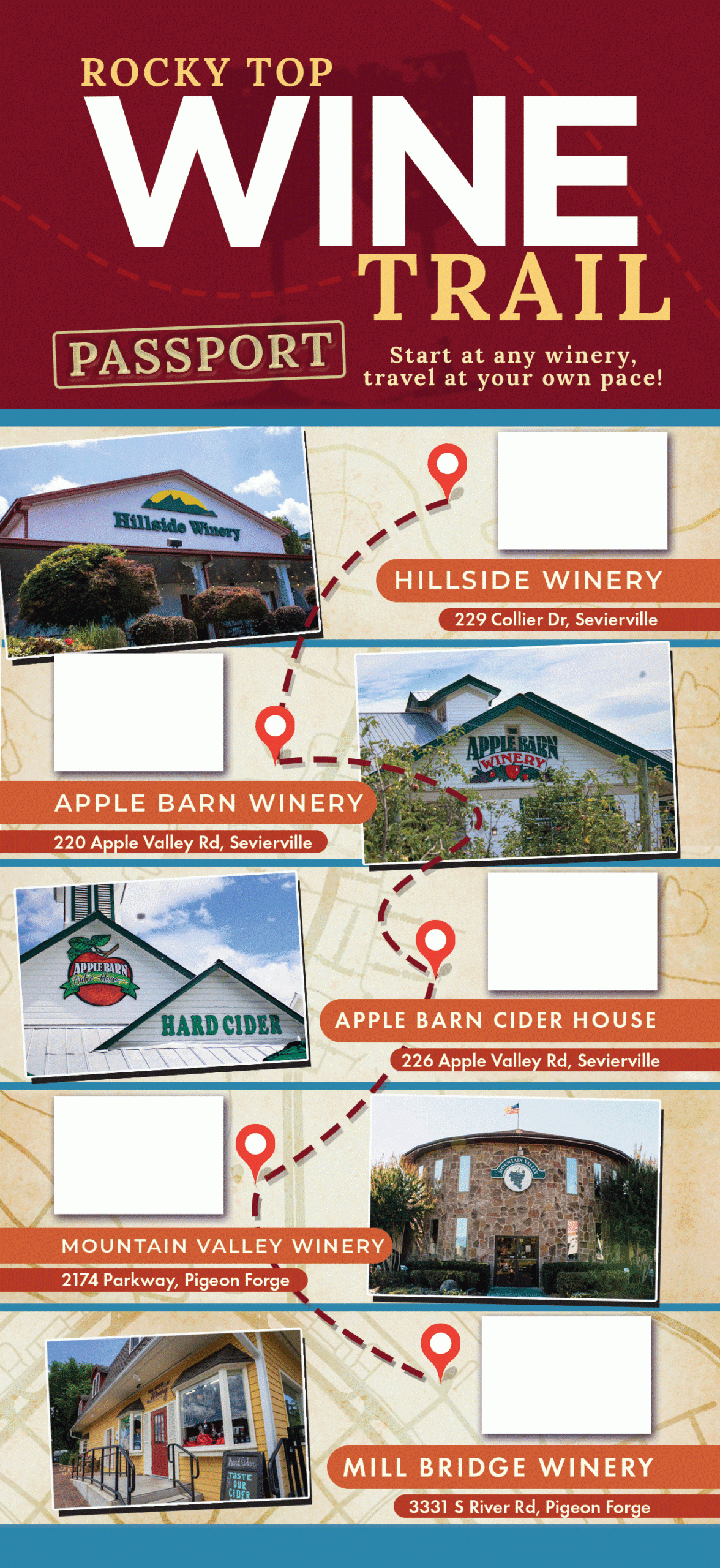 Self Guided Tour Rocky Top Wine Trail