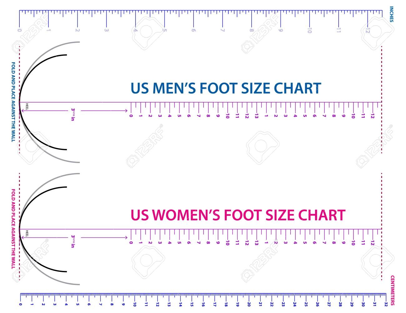 Printable Foot Width Chart Women