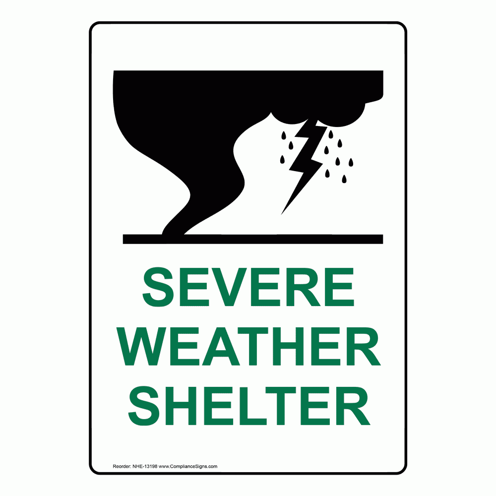 Printable Severe Weather Shelter Signs