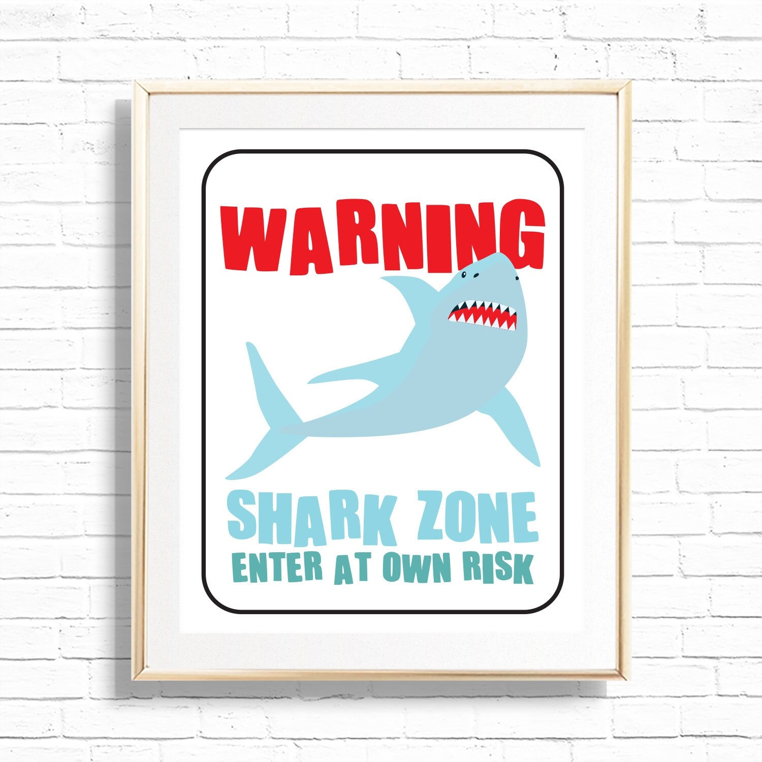 Shark Warning Sign Printable Shark Zone 1st Birthday Party Table Decor Under The Sea Pirate Party Welcome Sign Enter At Own Risk 0076 Etsy