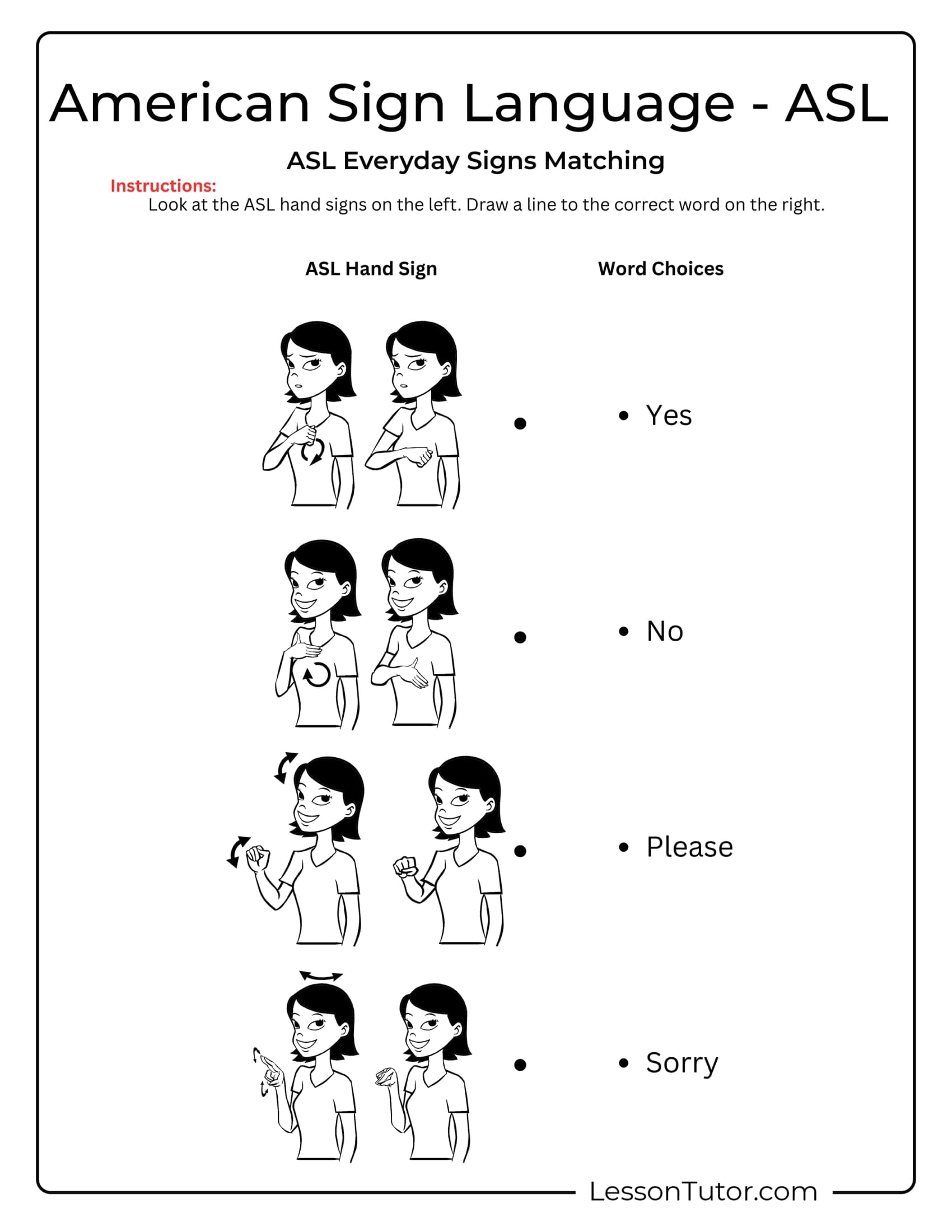 Sign Language Everyday Phrases Free Coloring Pages PDF Printables And Worksheets Lesson Tutor Sign Language Everyday Phrases Free Coloring Pages PDF Printables And Worksheets Lesson Tutor