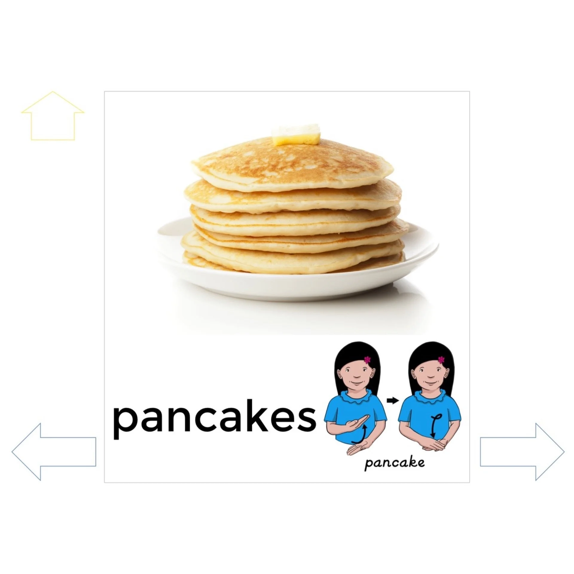 Sign Language Food Word Digital Books SLP