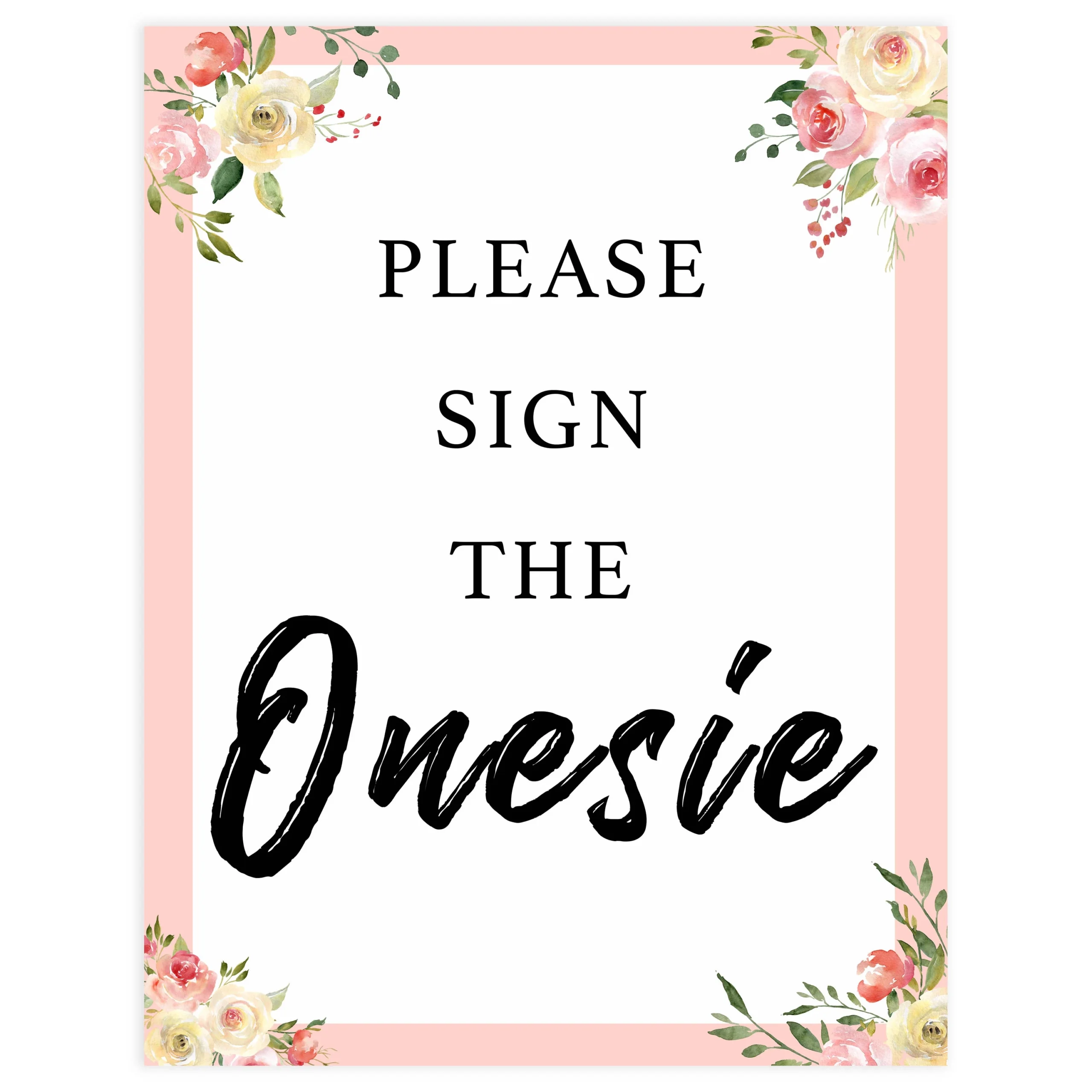 Please Sign The Onesie Free Printable Please Sign The Onesie Free Printable