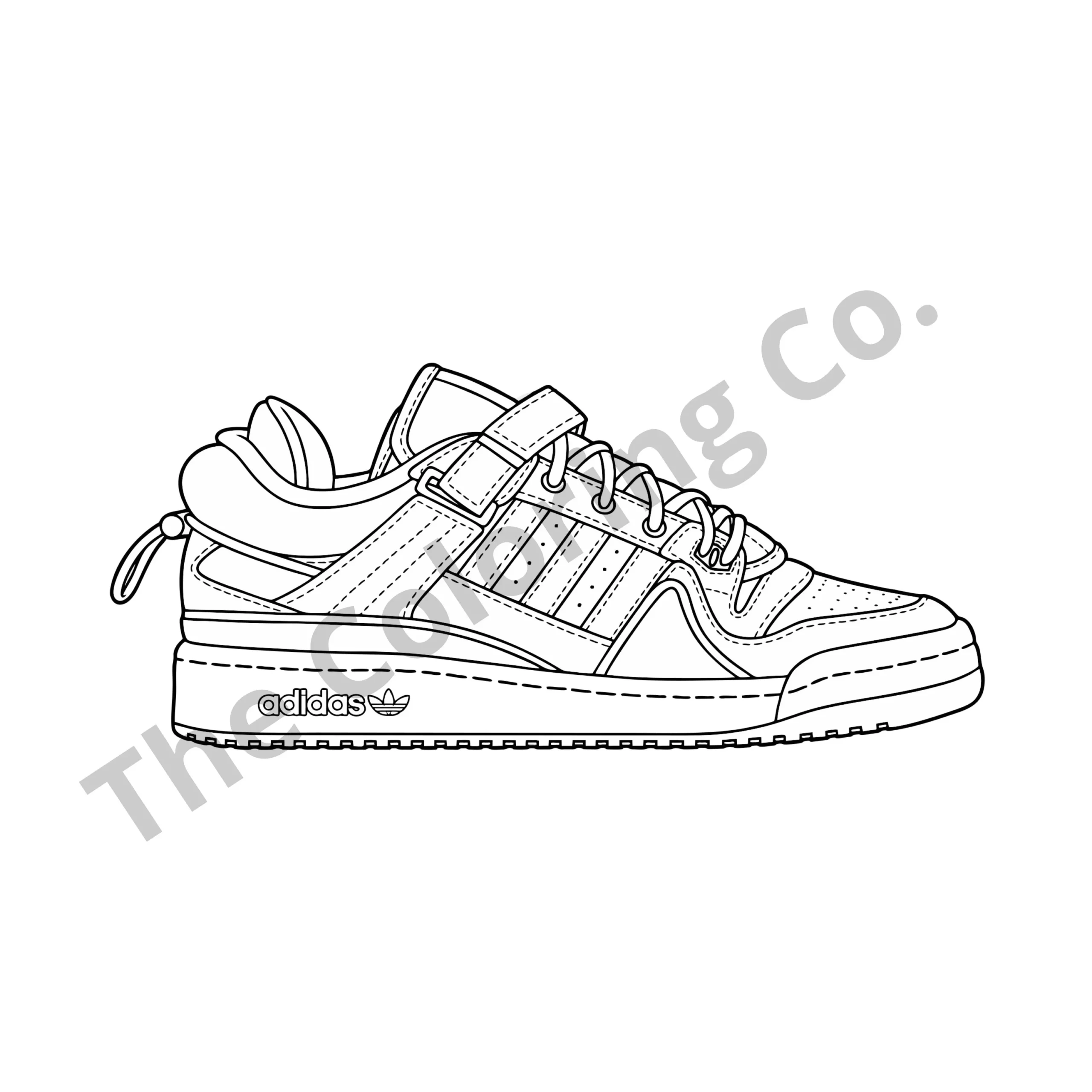 SNEAKER COLORING Pages 20 PRINTABLE Coloring Sheets Etsy