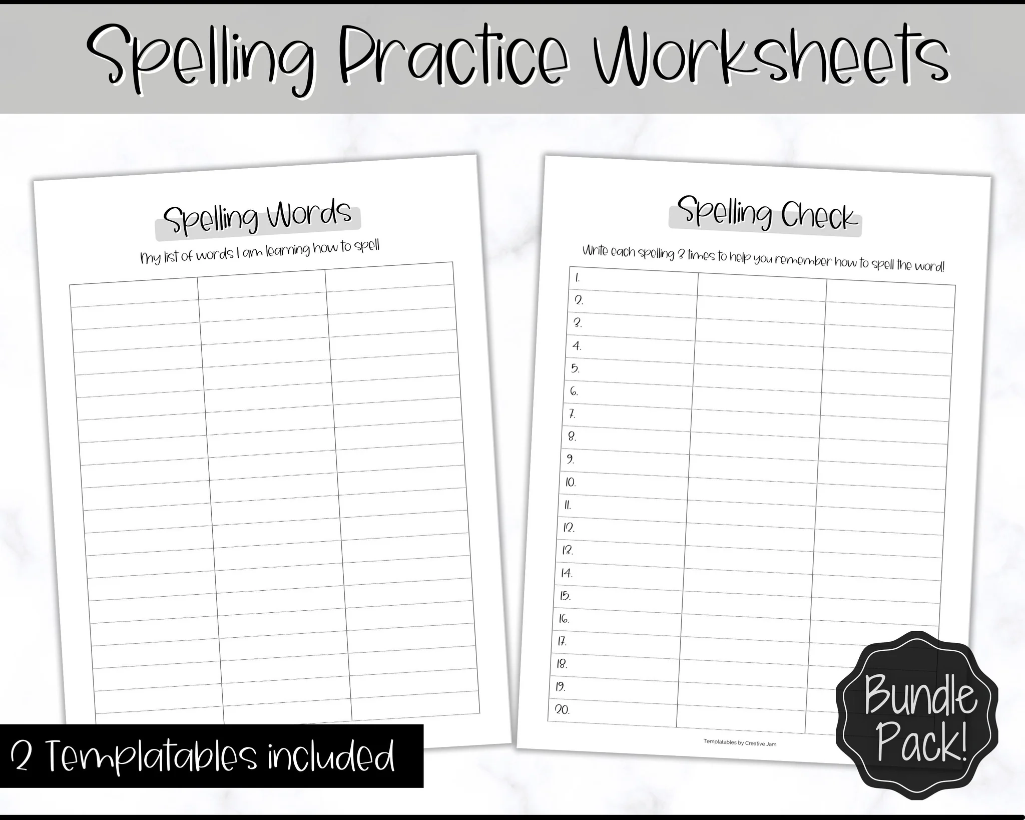 Spelling Practice Printable For Kids Homeschool Teacher Mono