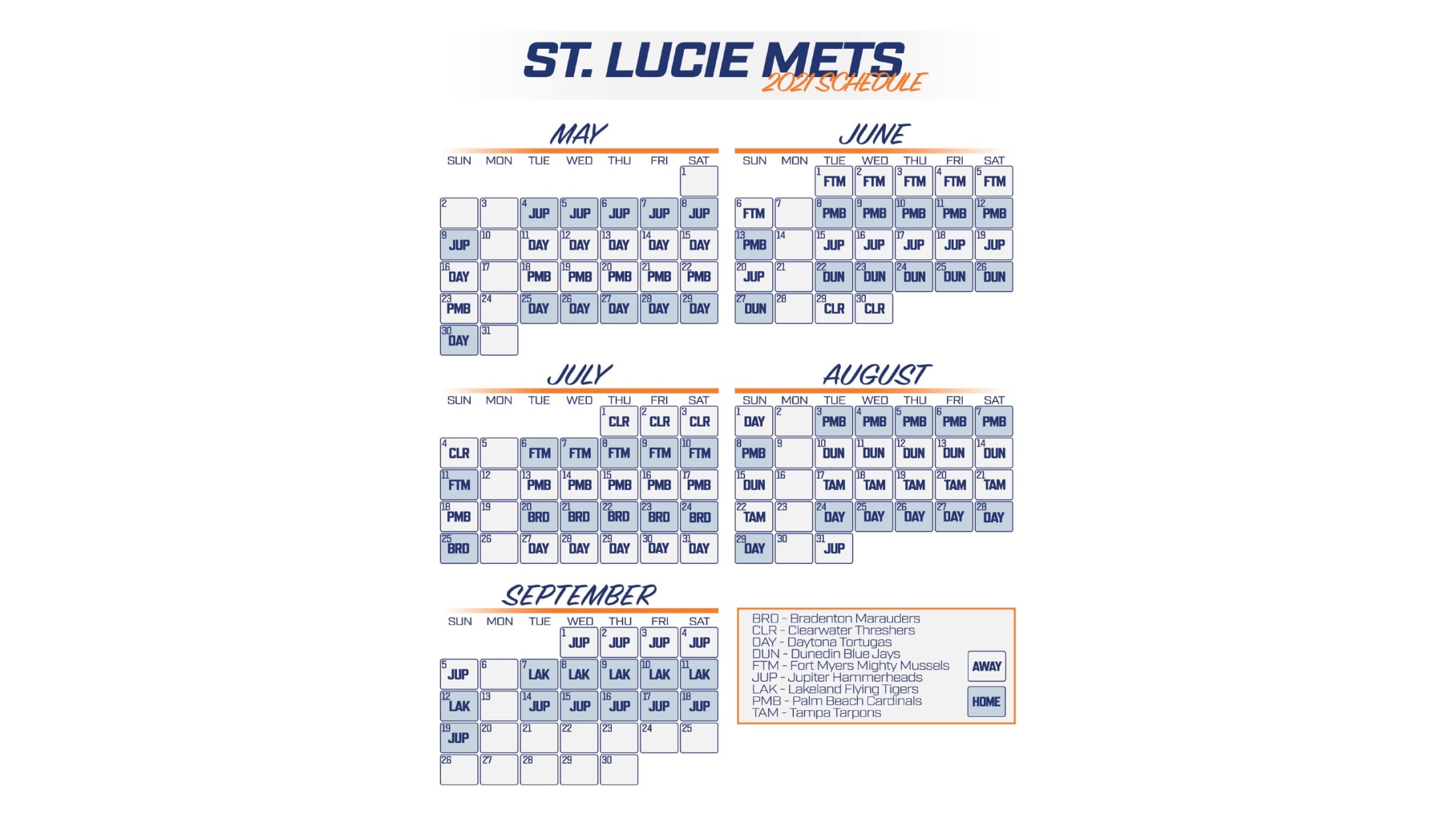 St Lucie Mets Announce 2021 Schedule Mets