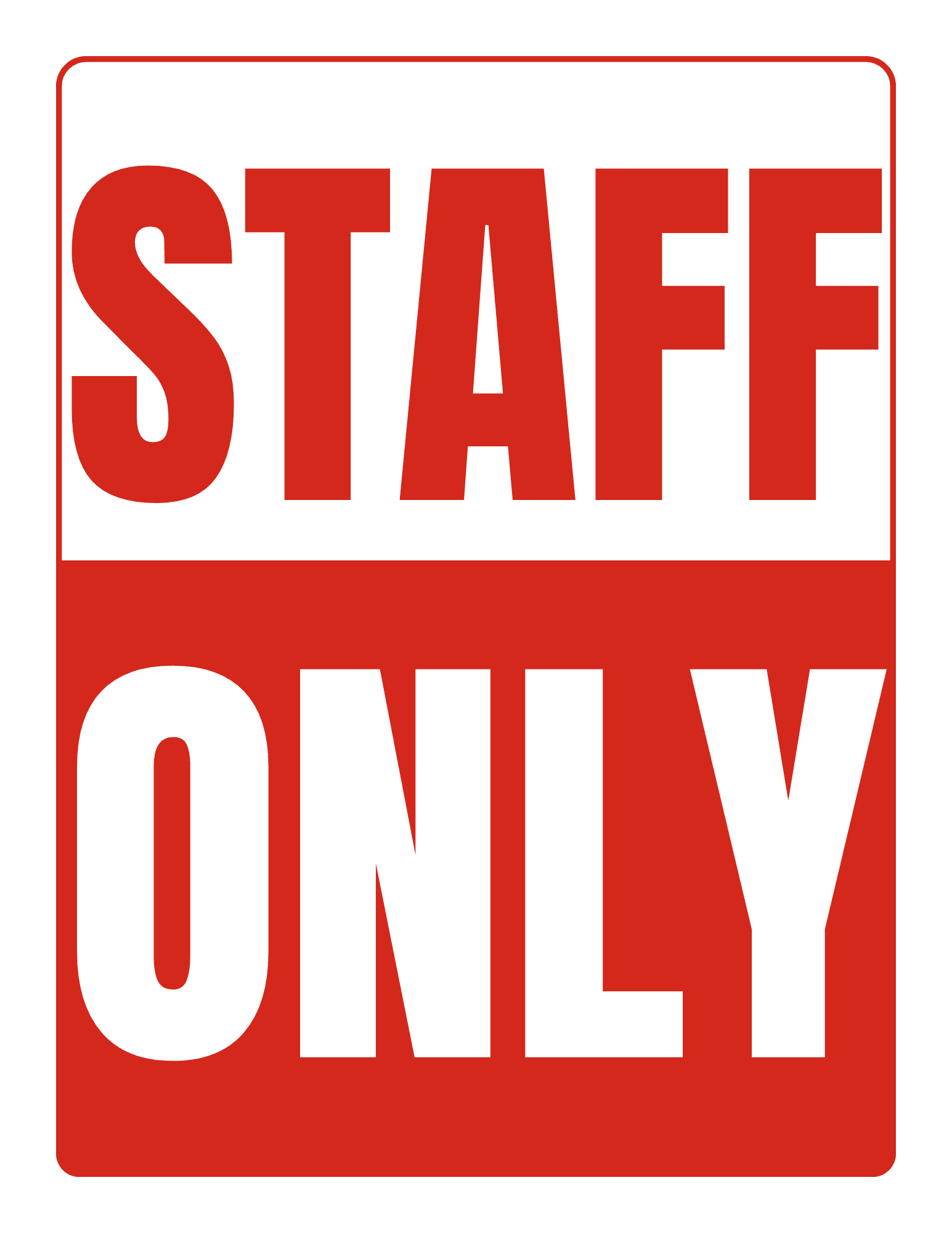 Employee Only Sign Printable