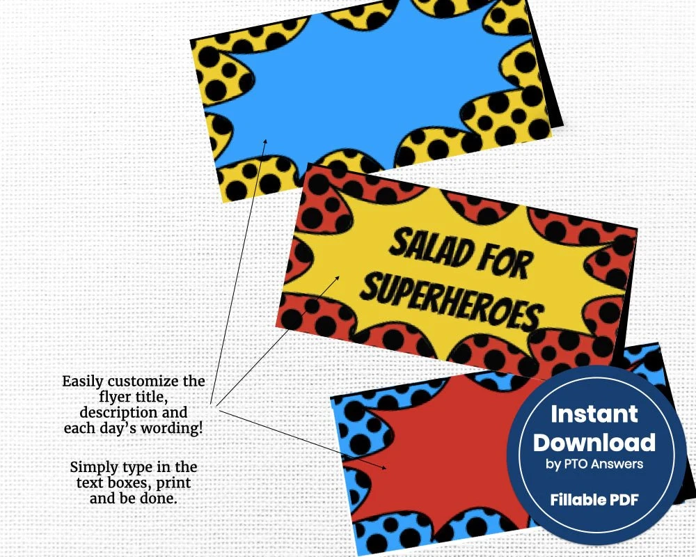 Free Snack Hero Sign Printable
