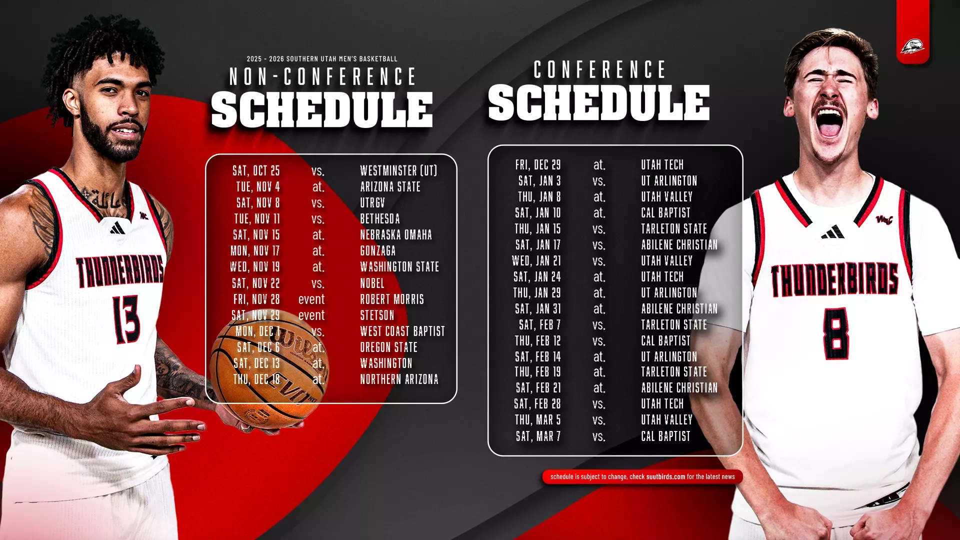 SUU Men s Basketball Announce Full 2025 26 Schedule Southern Utah University Athletics