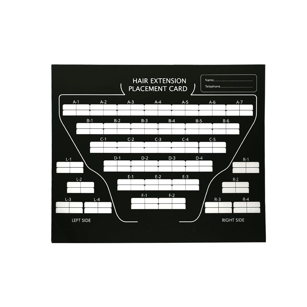 Hair Extension Placement Chart Printable