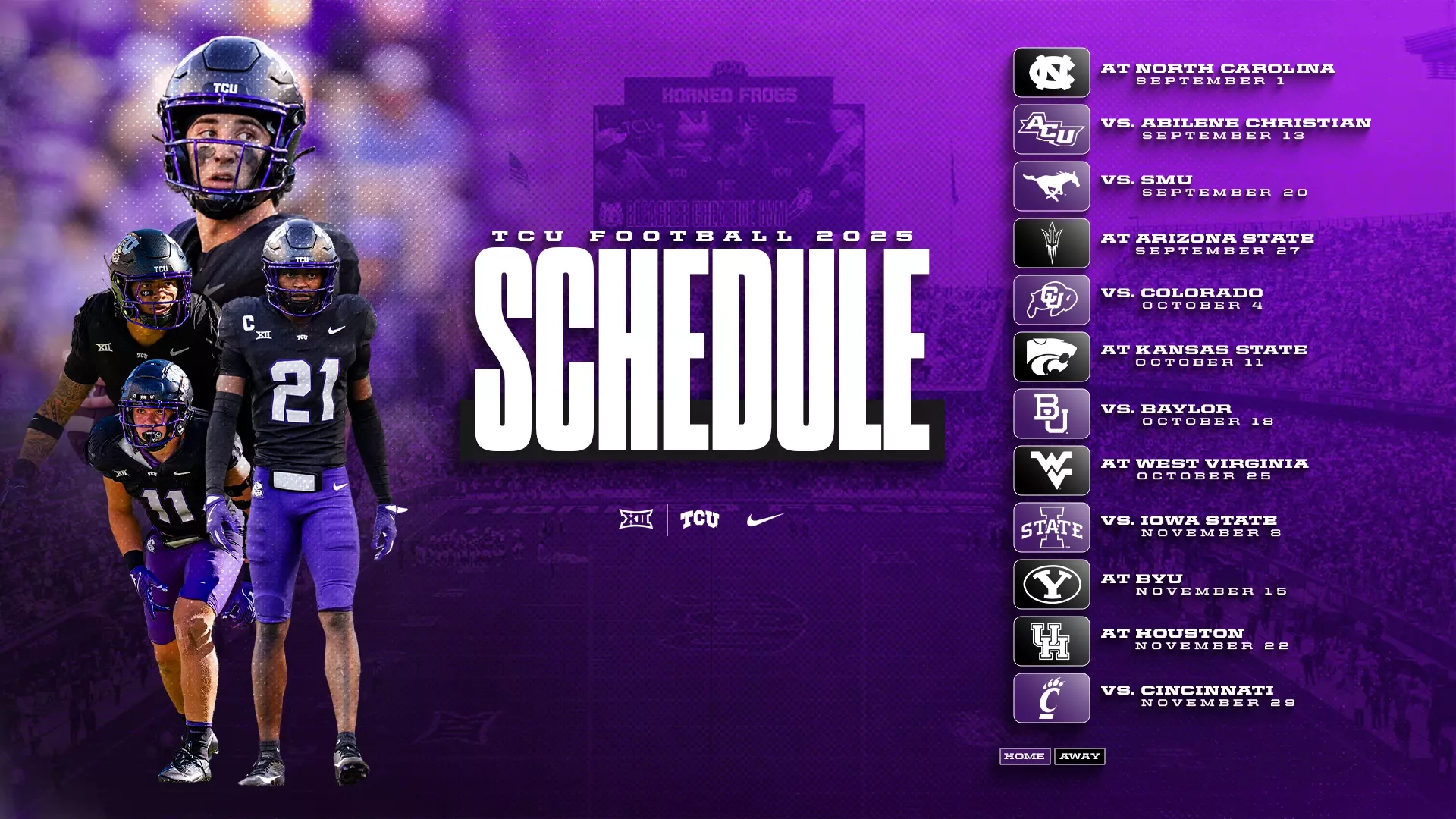 TCU s 2025 Football Schedule Announced TCU Athletics